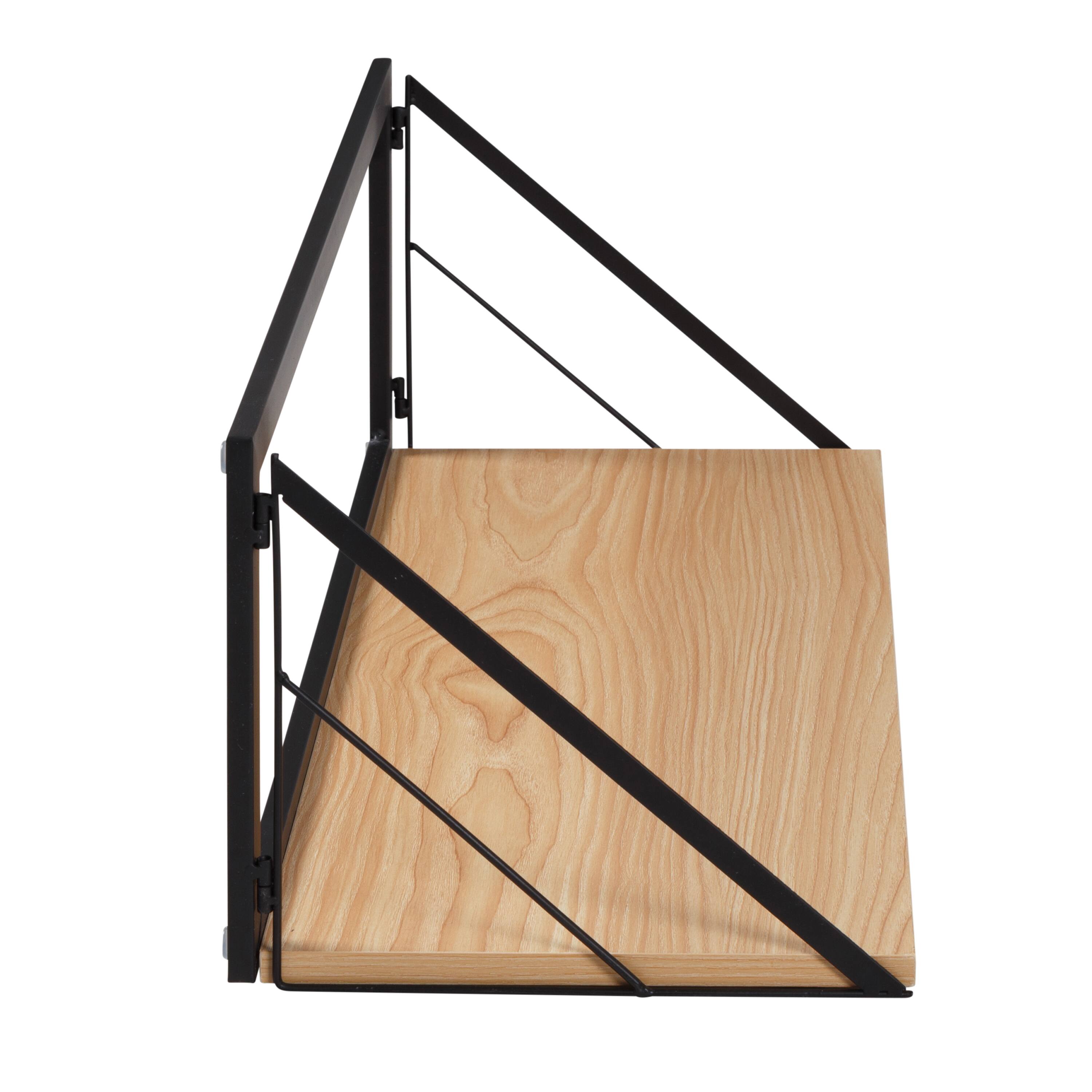 Honey Can Do 24&#x22; Maple Mountable Wood Shelf