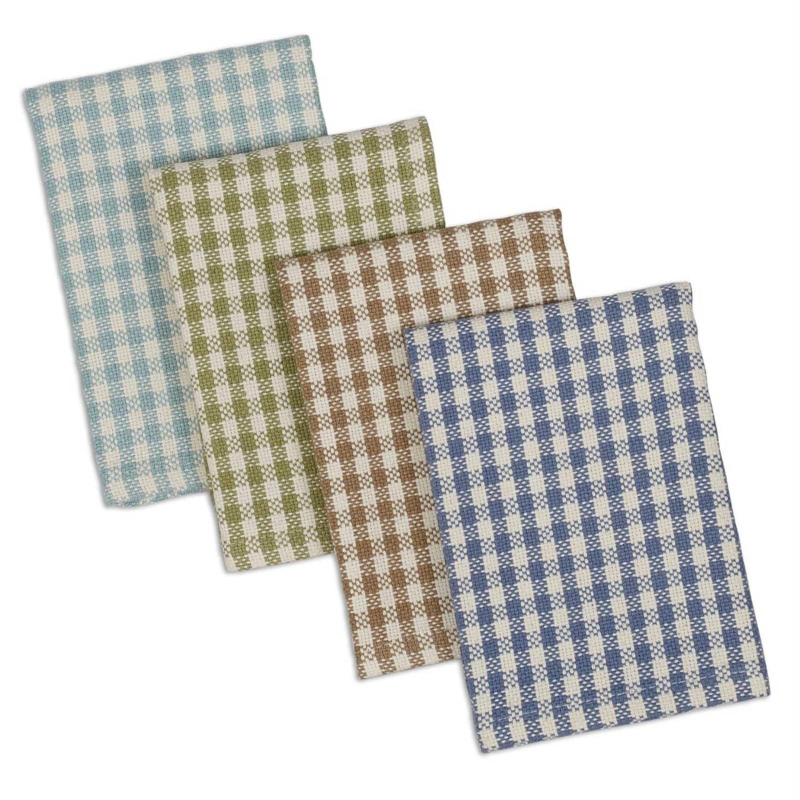 DII® Lakehouse Check Heavyweight Dishcloths, 4ct.