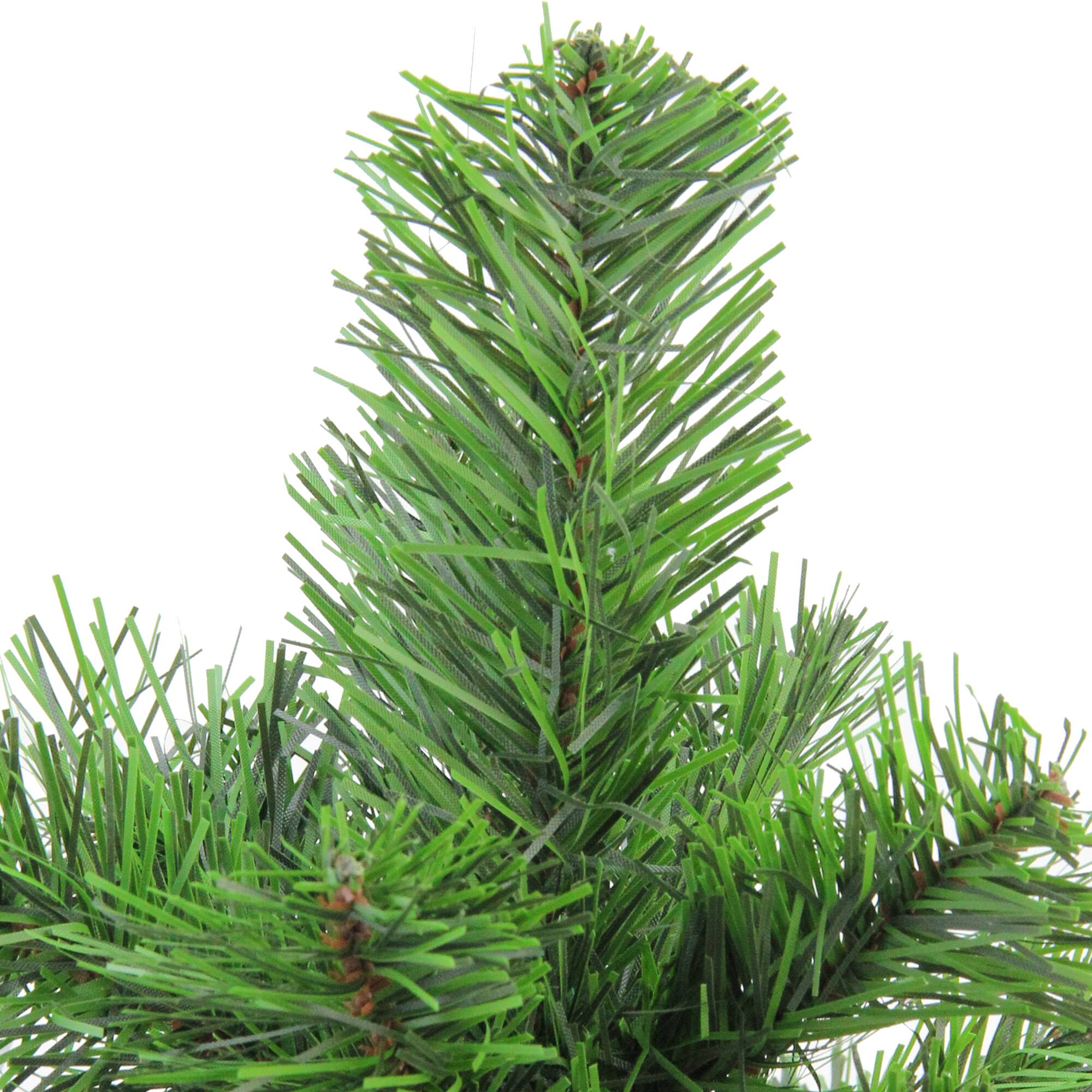18" Unlit Mini Pine Artificial Christmas Tree in Faux Wood Base