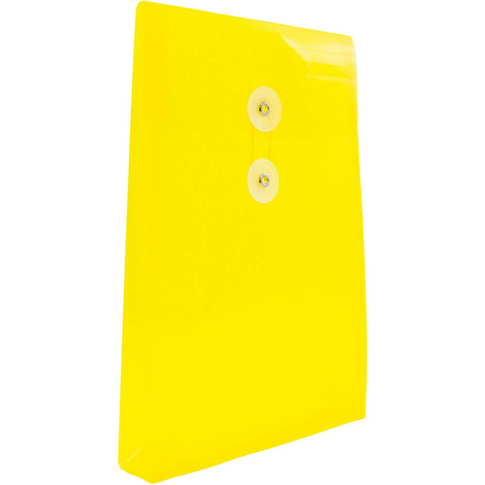 JAM Paper 6.25&#x22; x 9.25&#x22; Button &#x26; String Tie Closure Plastic Envelopes, 12ct.
