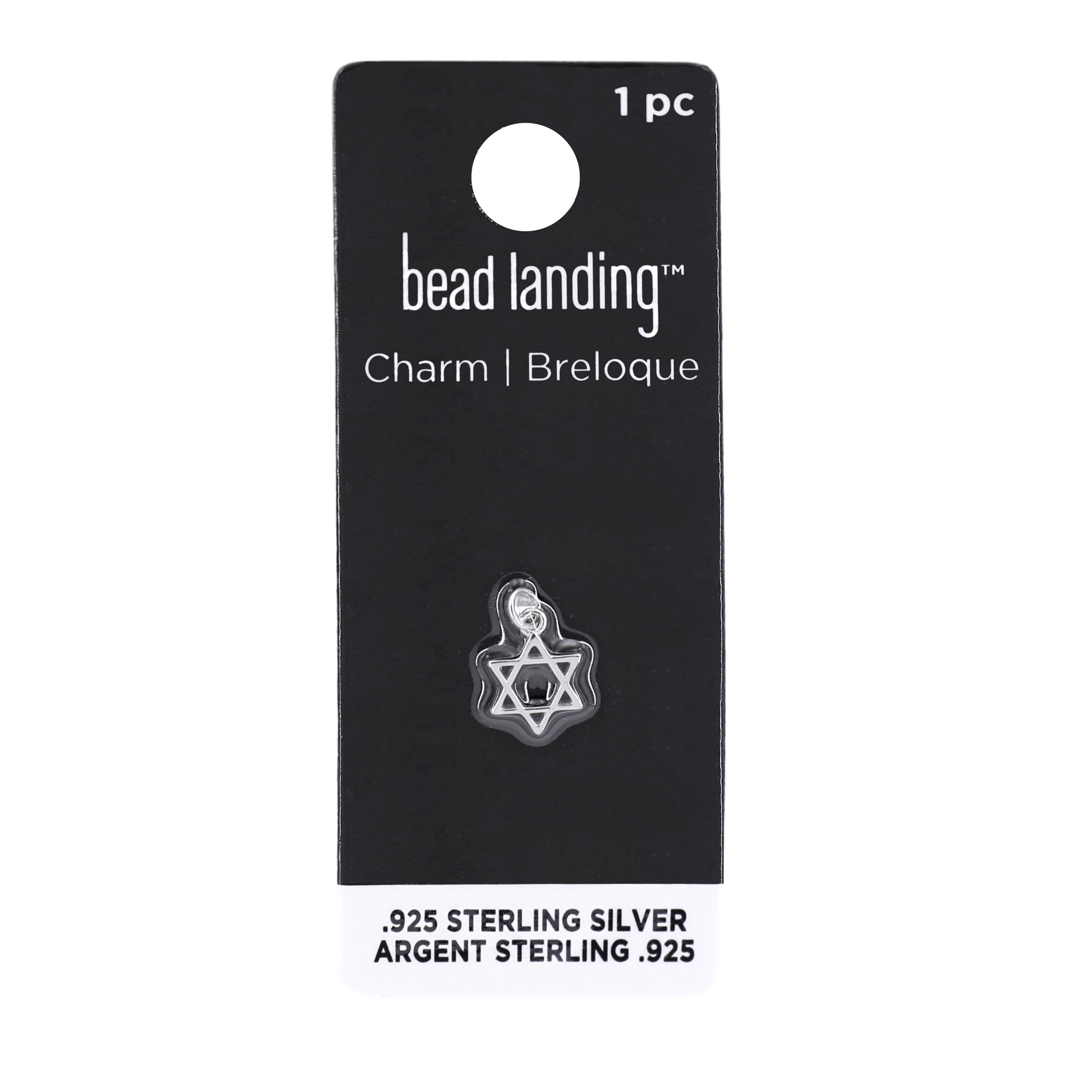 Breloque ic&#xF4;ne d&#x2019;&#xE9;toile de David en argent sterling de Bead Landing 