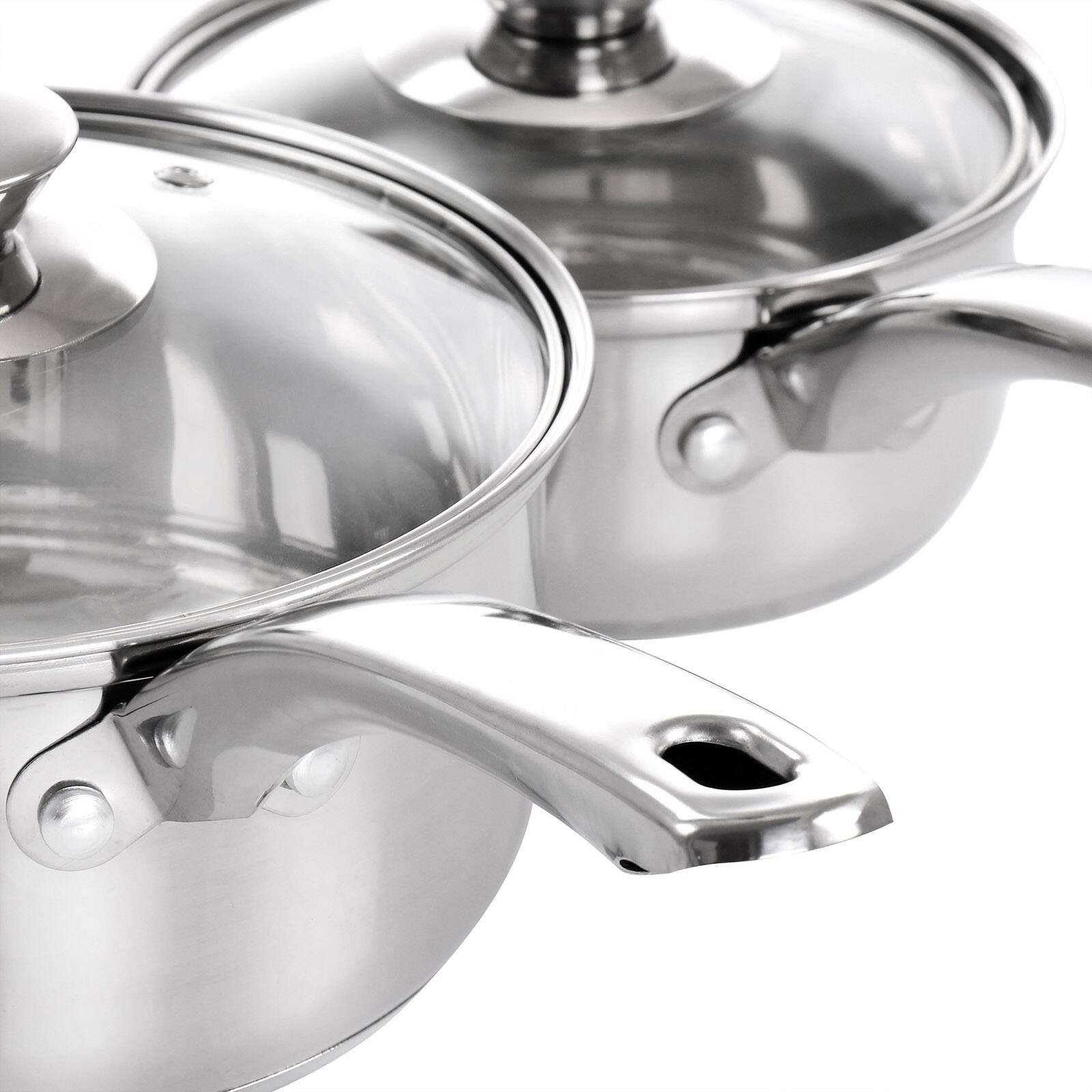 Gibson Home® Anston 7-Piece Silver Stainless Steel Cookware Set