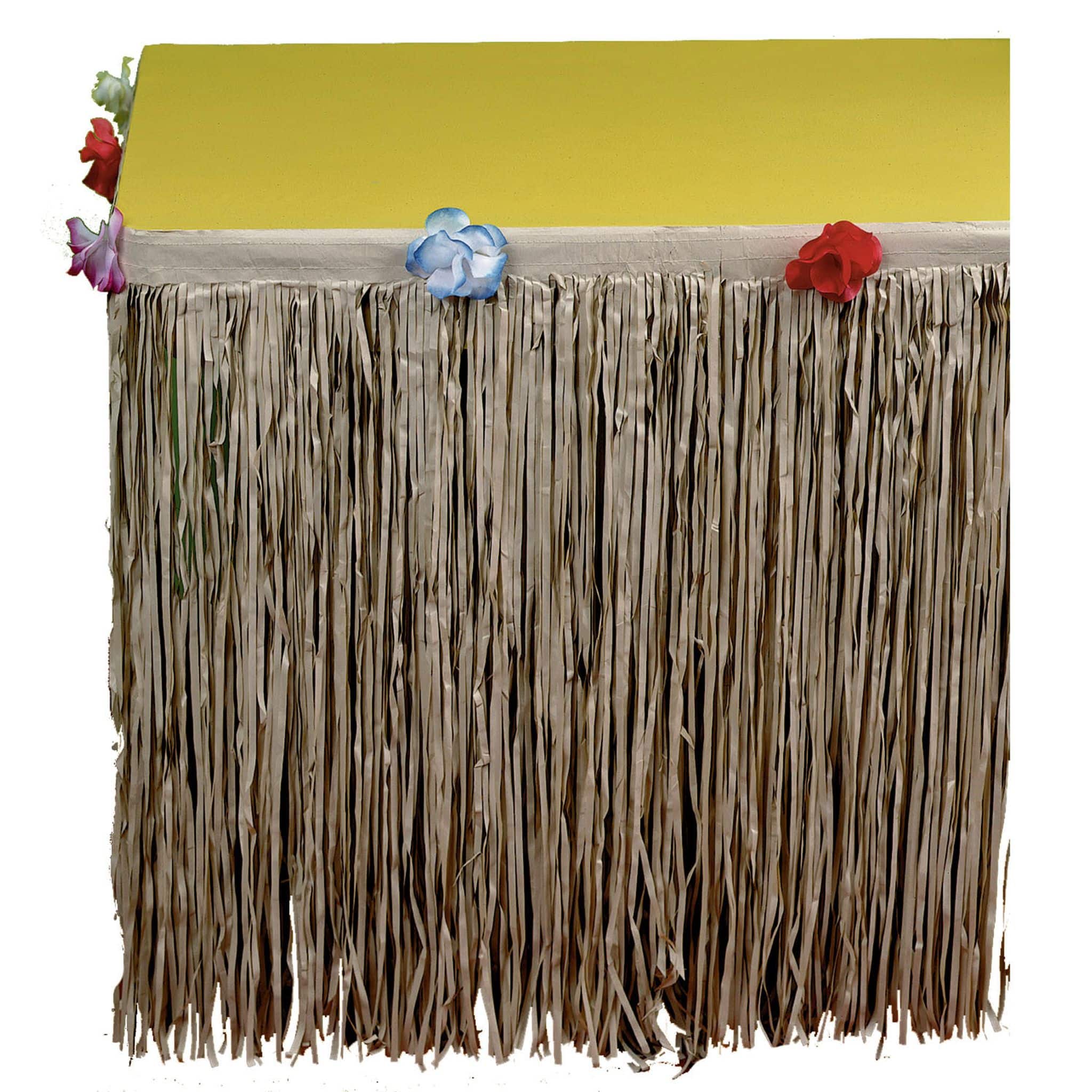 10ft. Summer Luau Natural Tissue Table Skirts, 2ct.
