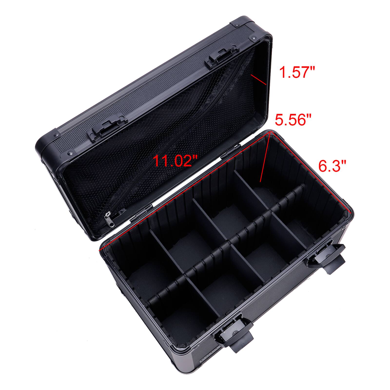 Vaultz Black Tactical Divided Storage Box