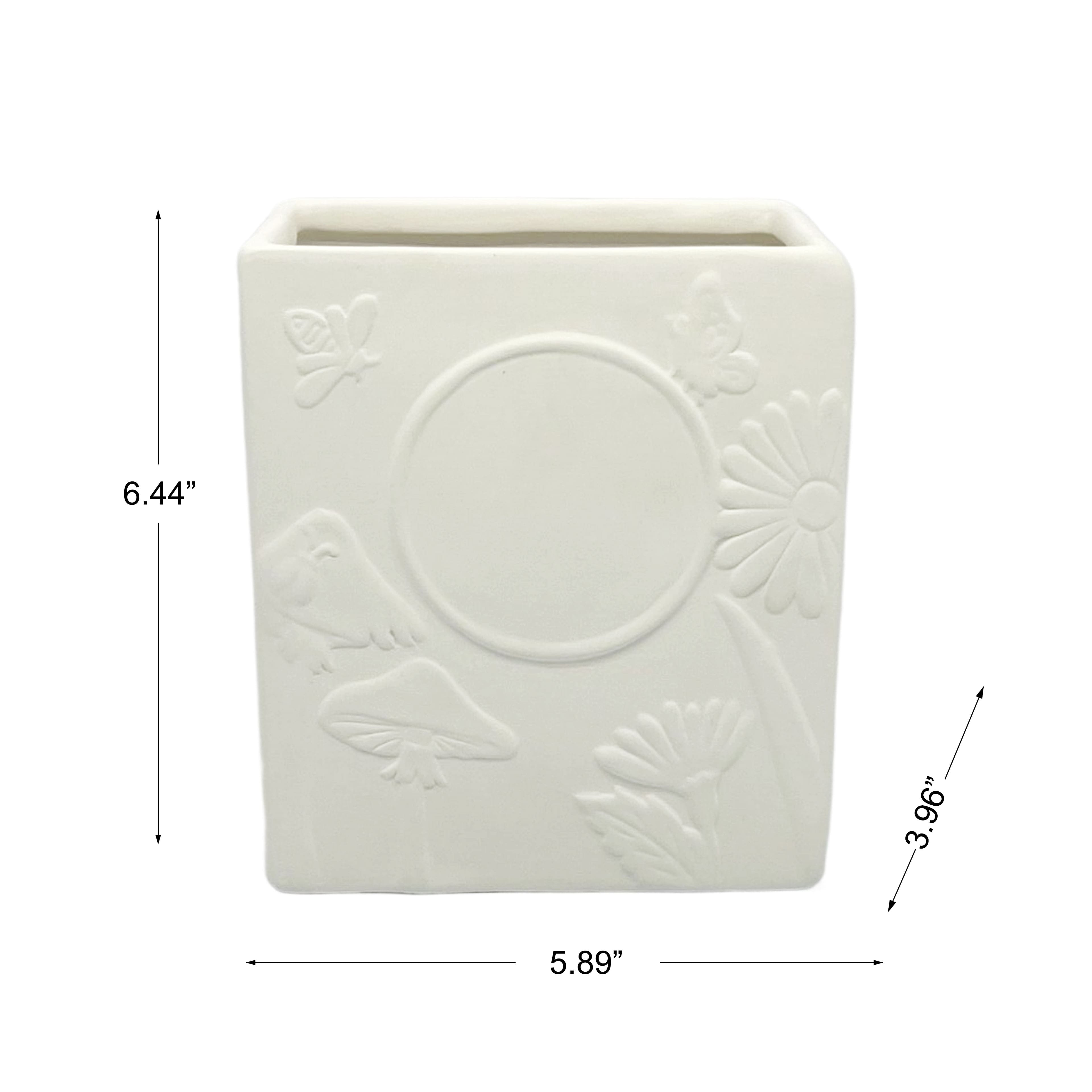 6.5&#x22; Book Vase DIY Ceramic D&#xE9;cor by Make Market&#xAE;