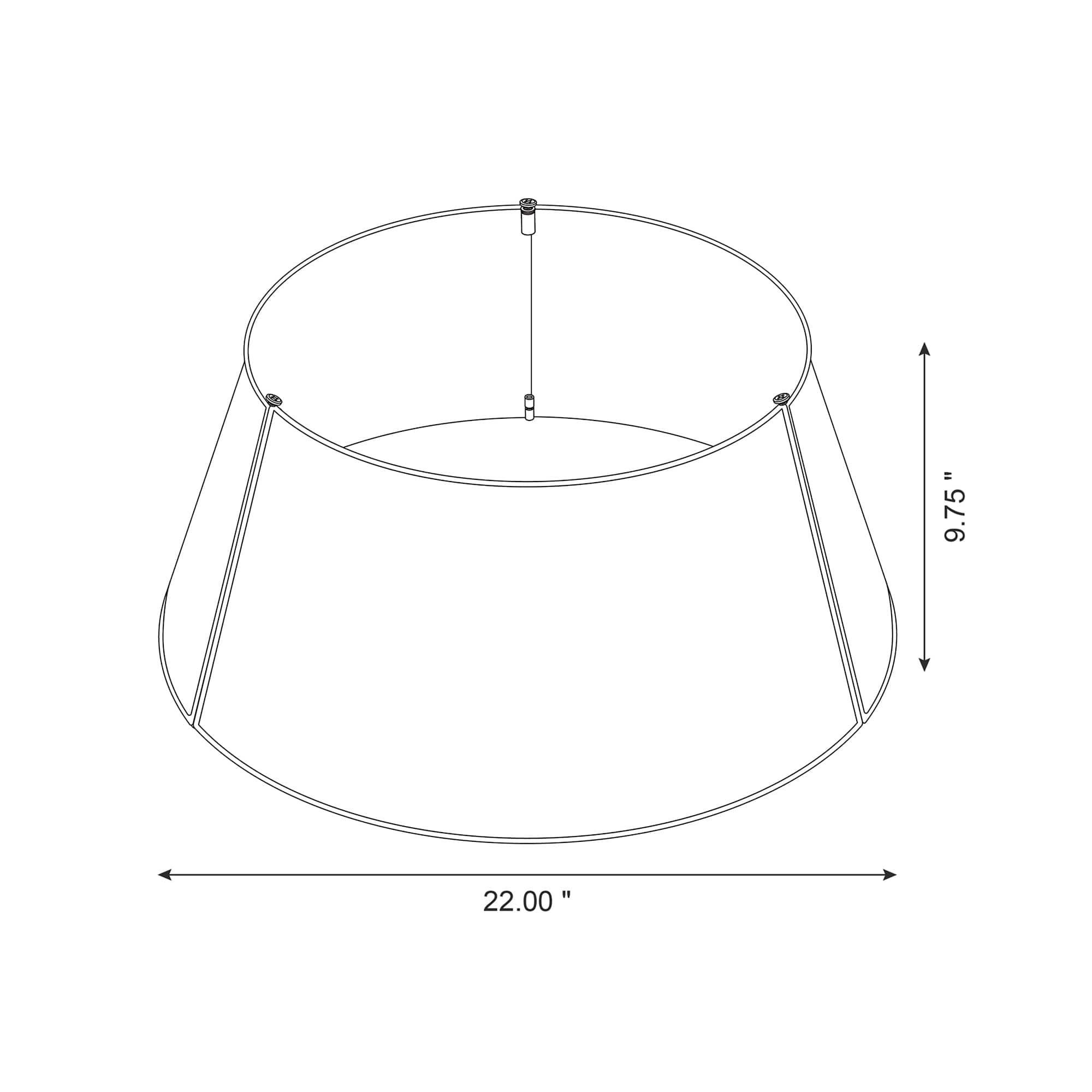 Glitzhome® 22" Hammered Metal Tree Collar