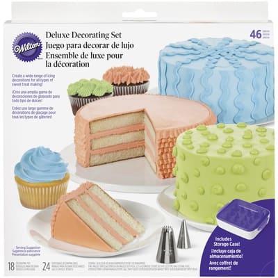 108Pcs Cake Decorating Supplies Kit 11in Revolving Cake Table with