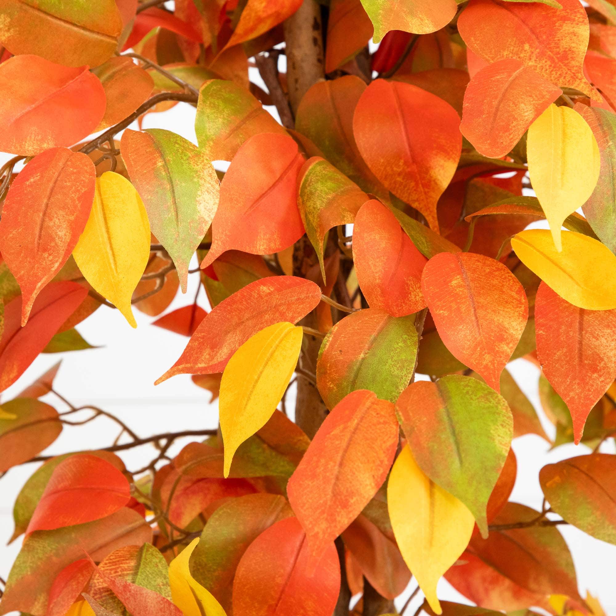 3ft. Orange & Yellow Autumn Ficus Artificial Potted Tree