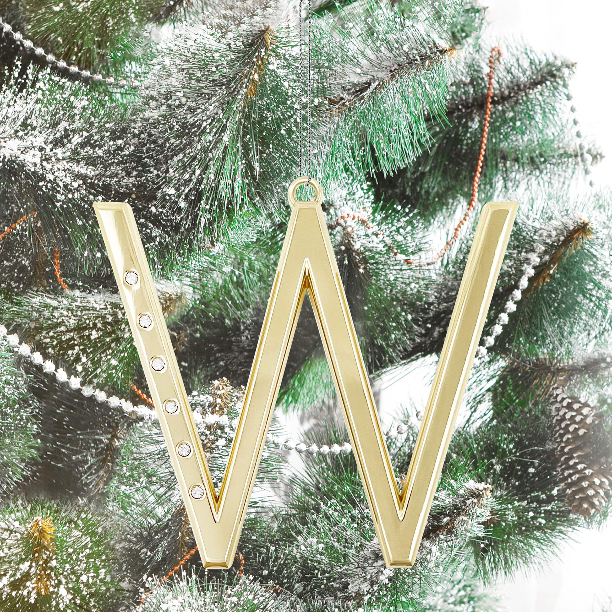 Metal Monogram Ornament with Rhinestones by Ashland&#xAE;