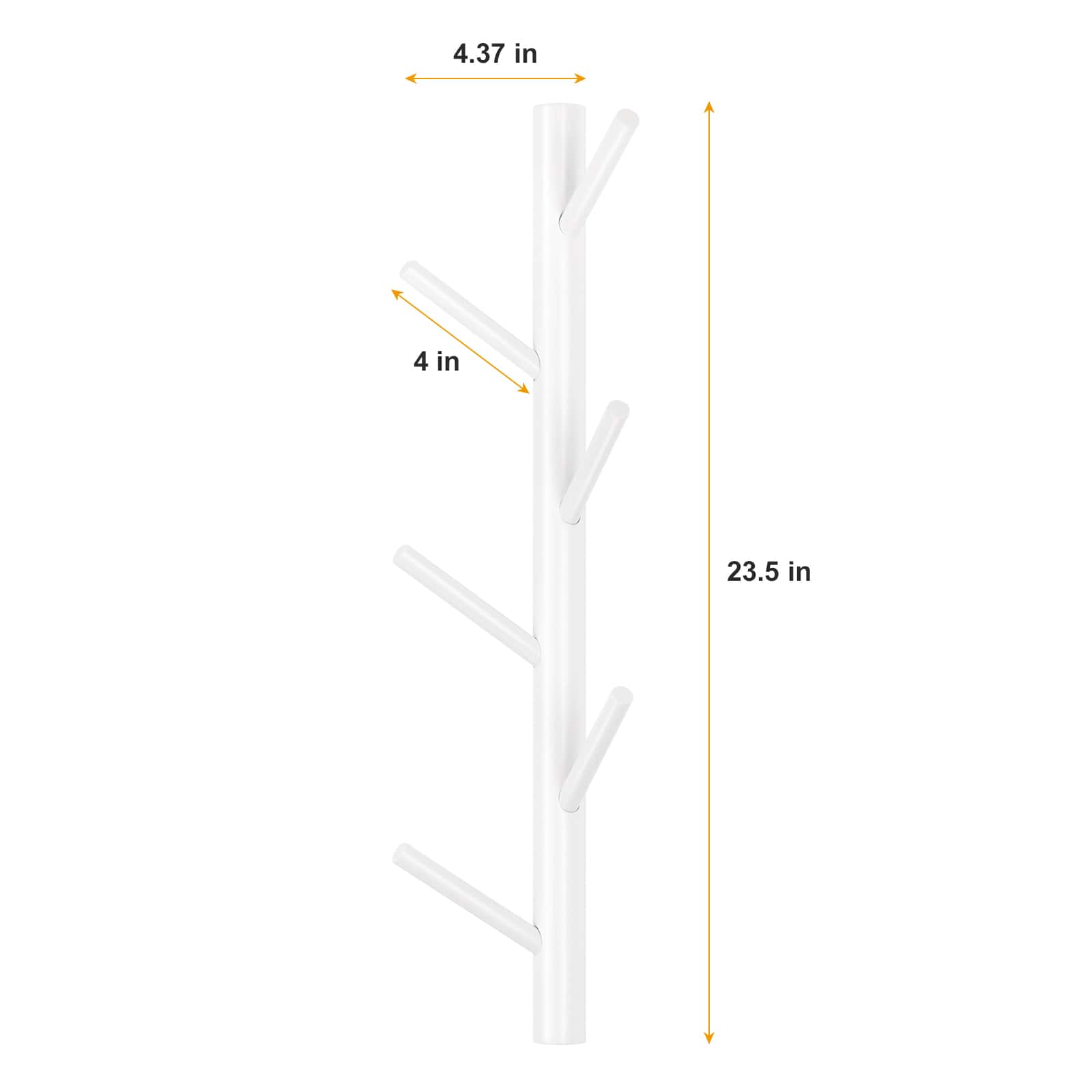 NEX&#x2122; 6-Hook Wall Mounted Tree Branch Coat Rack