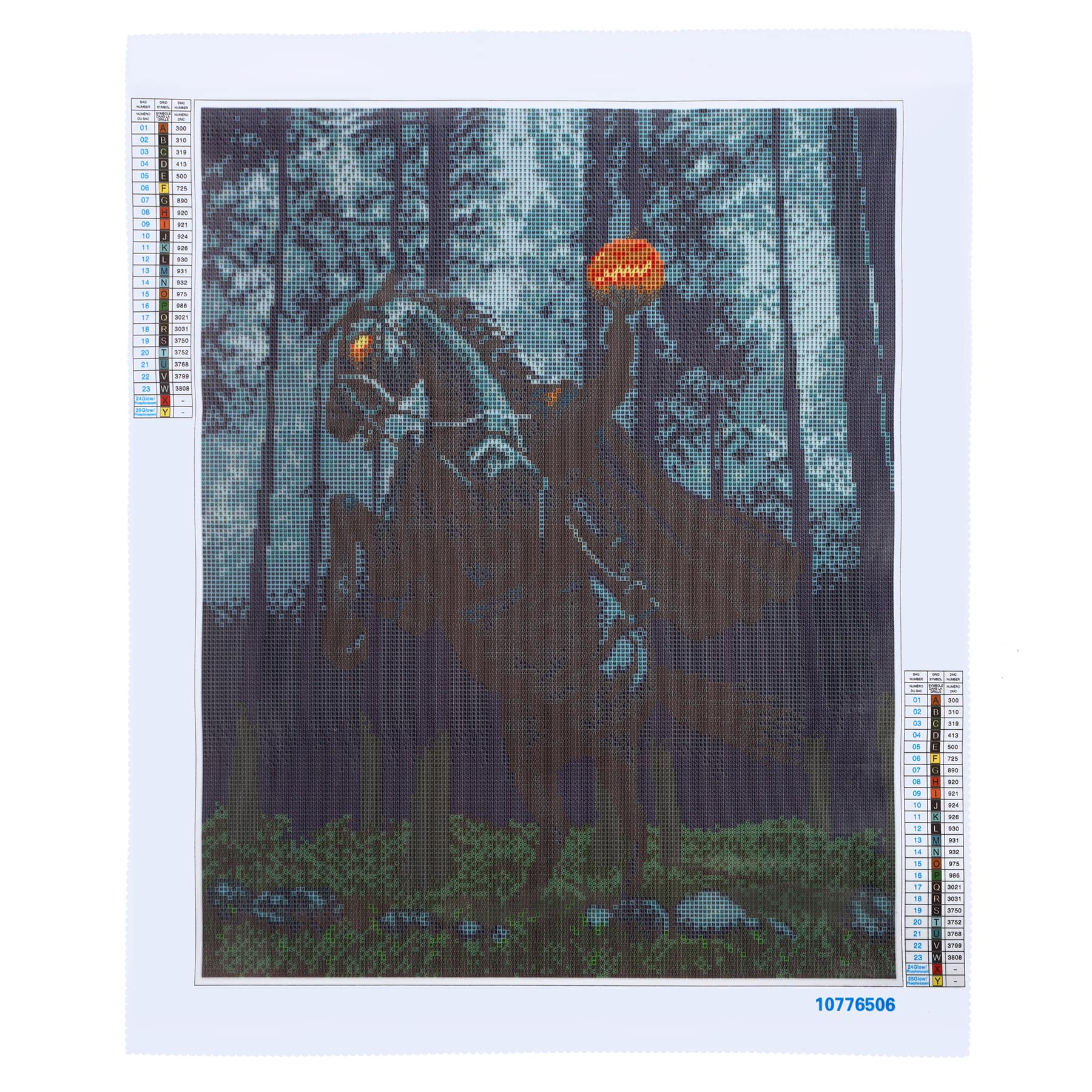 16&#x22; x 20&#x22; Headless Horseman Glow-in-the-Dark Diamond Art Kit by Make Market&#xAE;