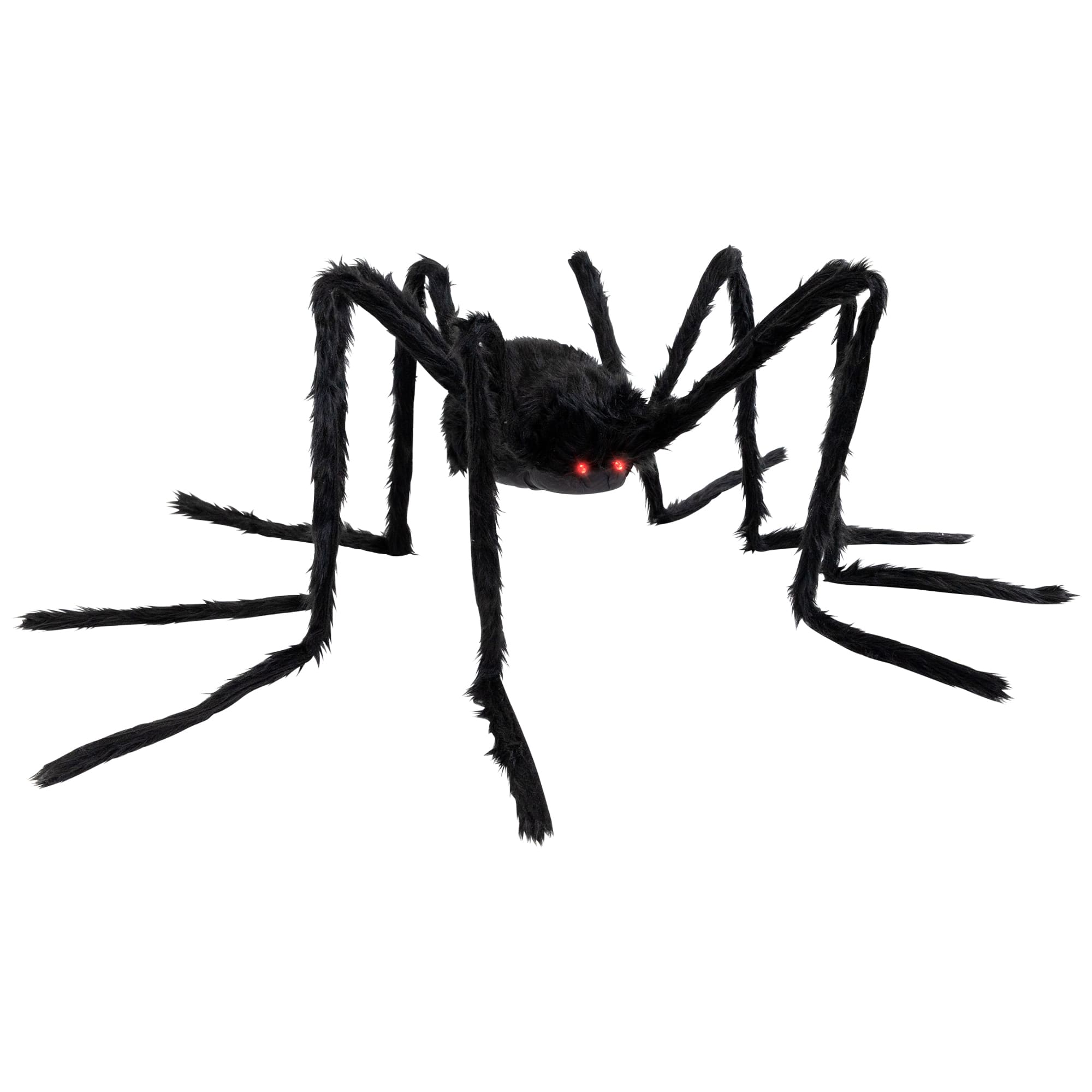 44" Lighted Black Spider with Red Eyes Halloween Decoration