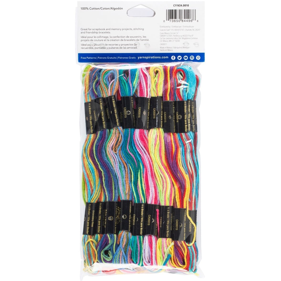 Coats & Clark 6Strand Embroidery Floss Pack, Tie Dye Floss Packs Michaels