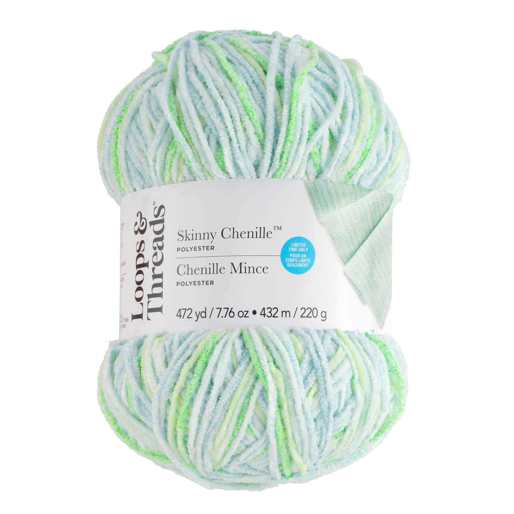 Skinny Chenille&#x2122; Stripes Yarn by Loops &#x26; Threads&#xAE;