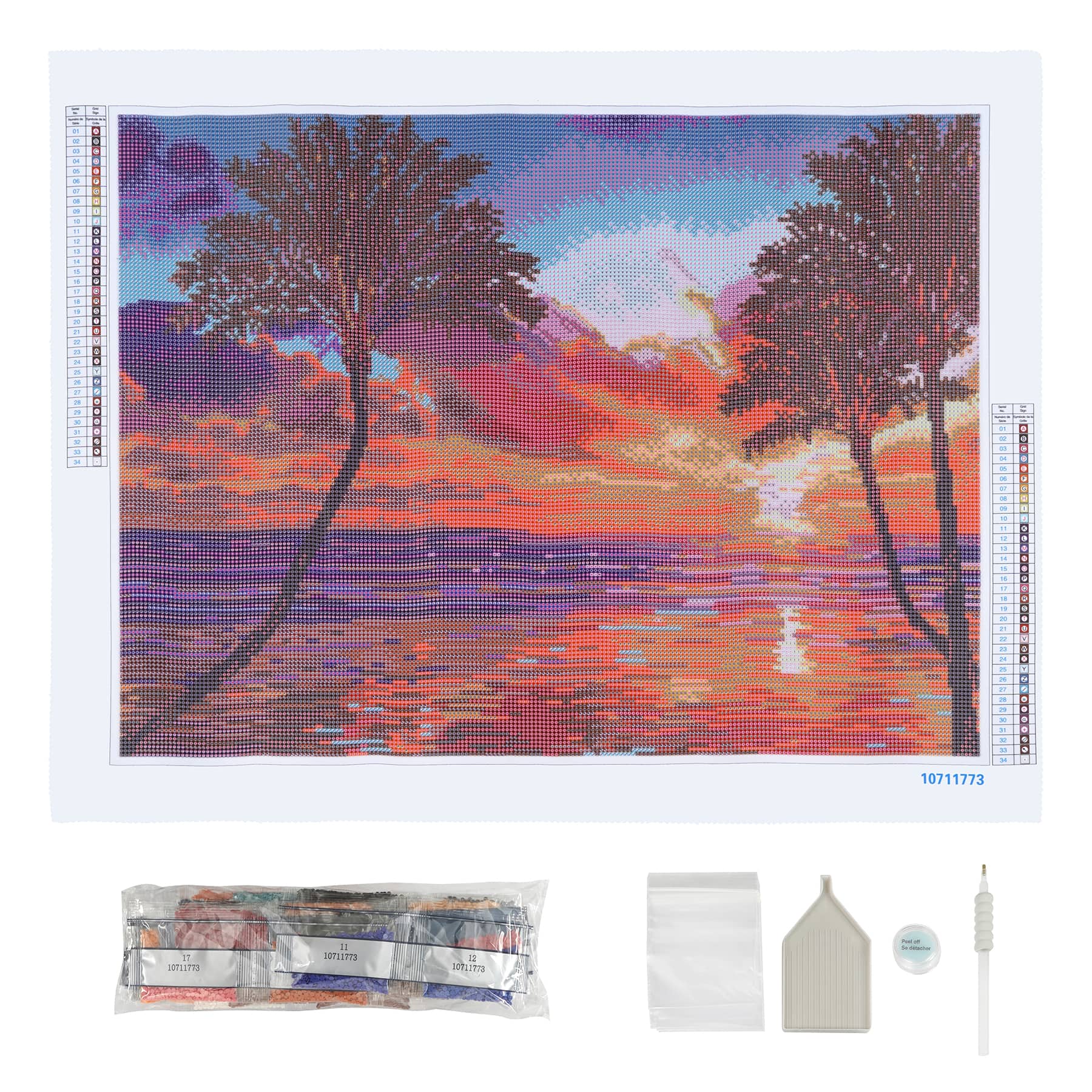 6 Pack: Sunset Palms Diamond Art Kit by Make Market®