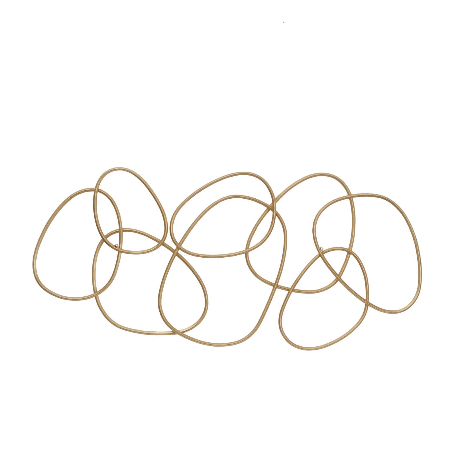 Gold Contemporary Abstract Wall Decor, 43" x 1" x 22"