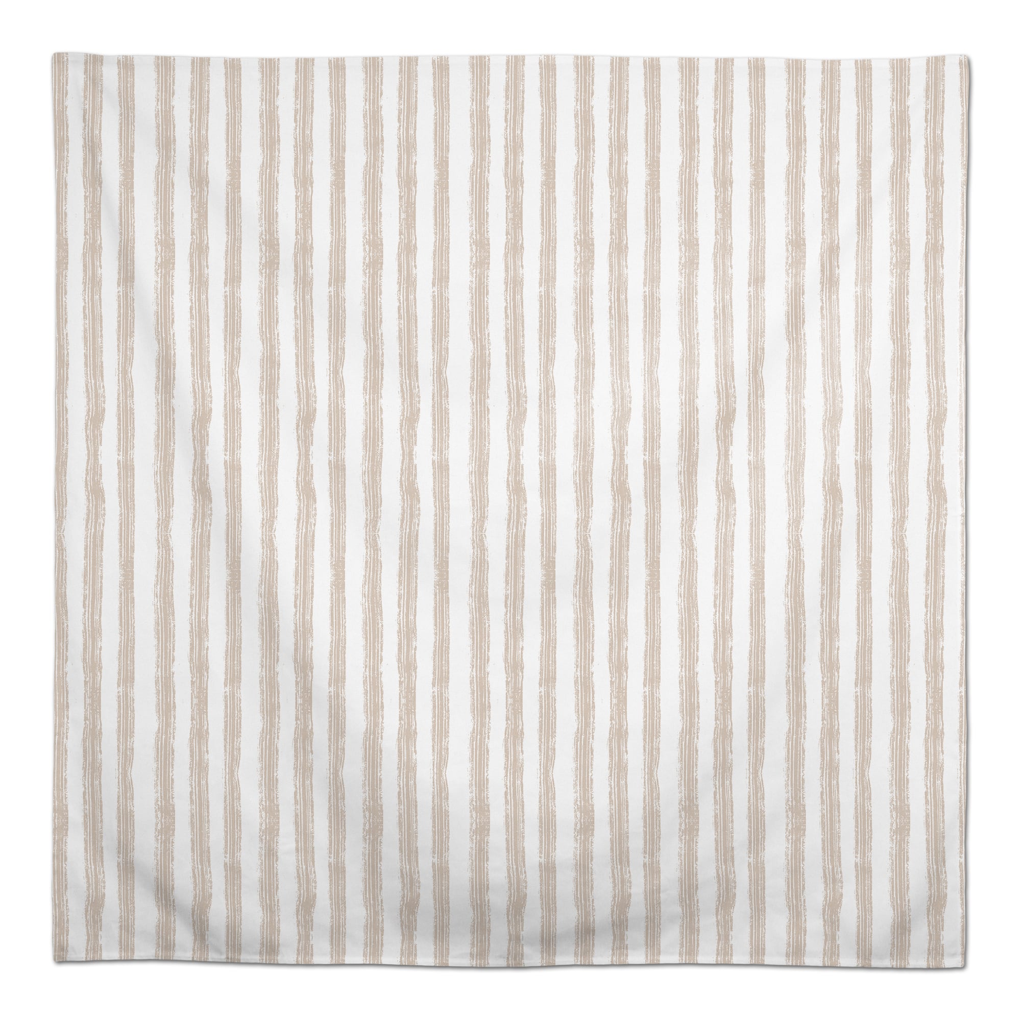 58&#x22; Neutral Easy Stripes Tablecloth