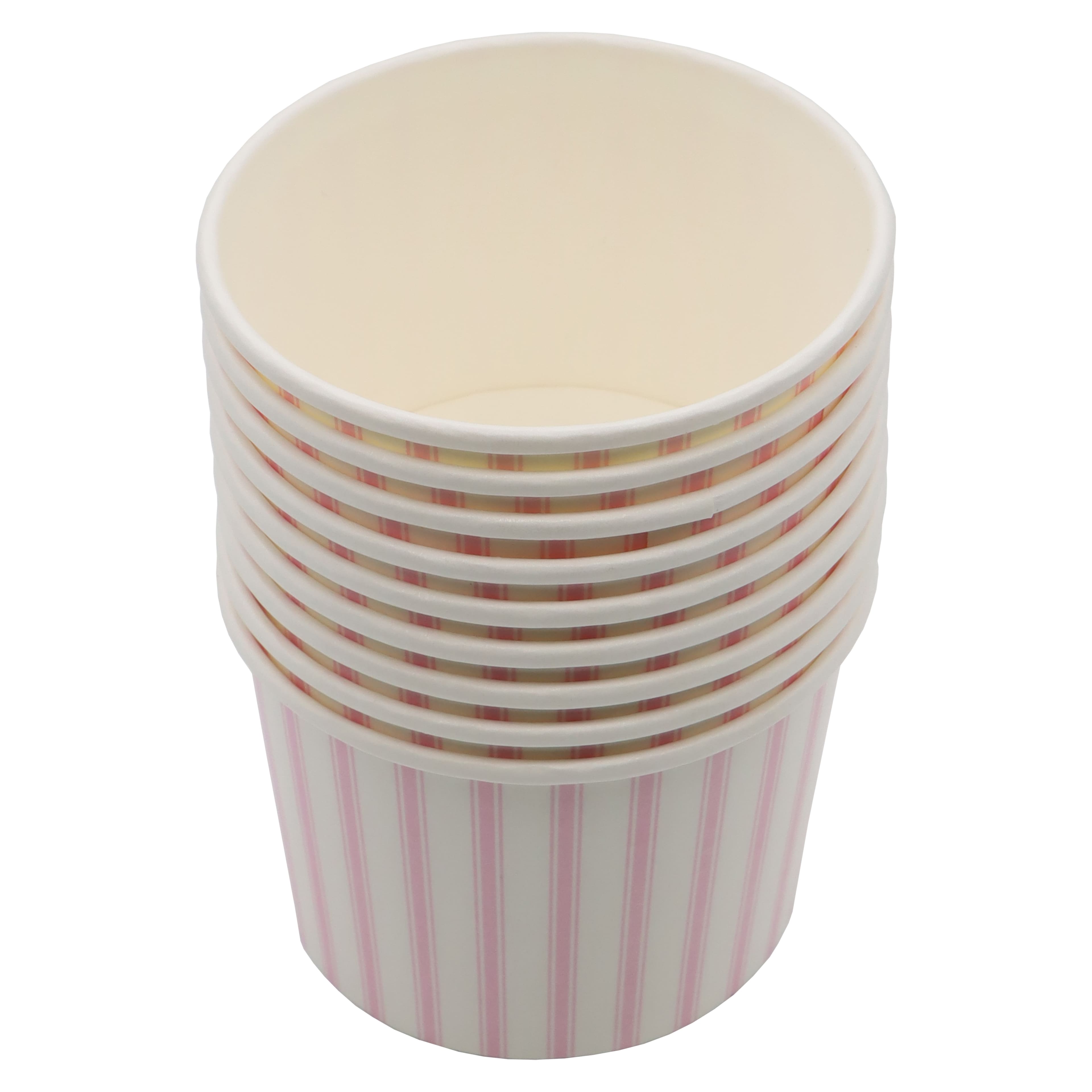 8oz. Pink Stripe Snack Cups, 10ct. by Celebrate It&#x2122;