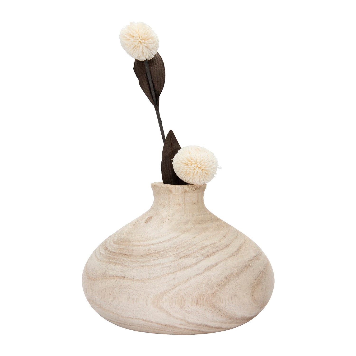 5.5&#x22; Paulownia Wood Vase 