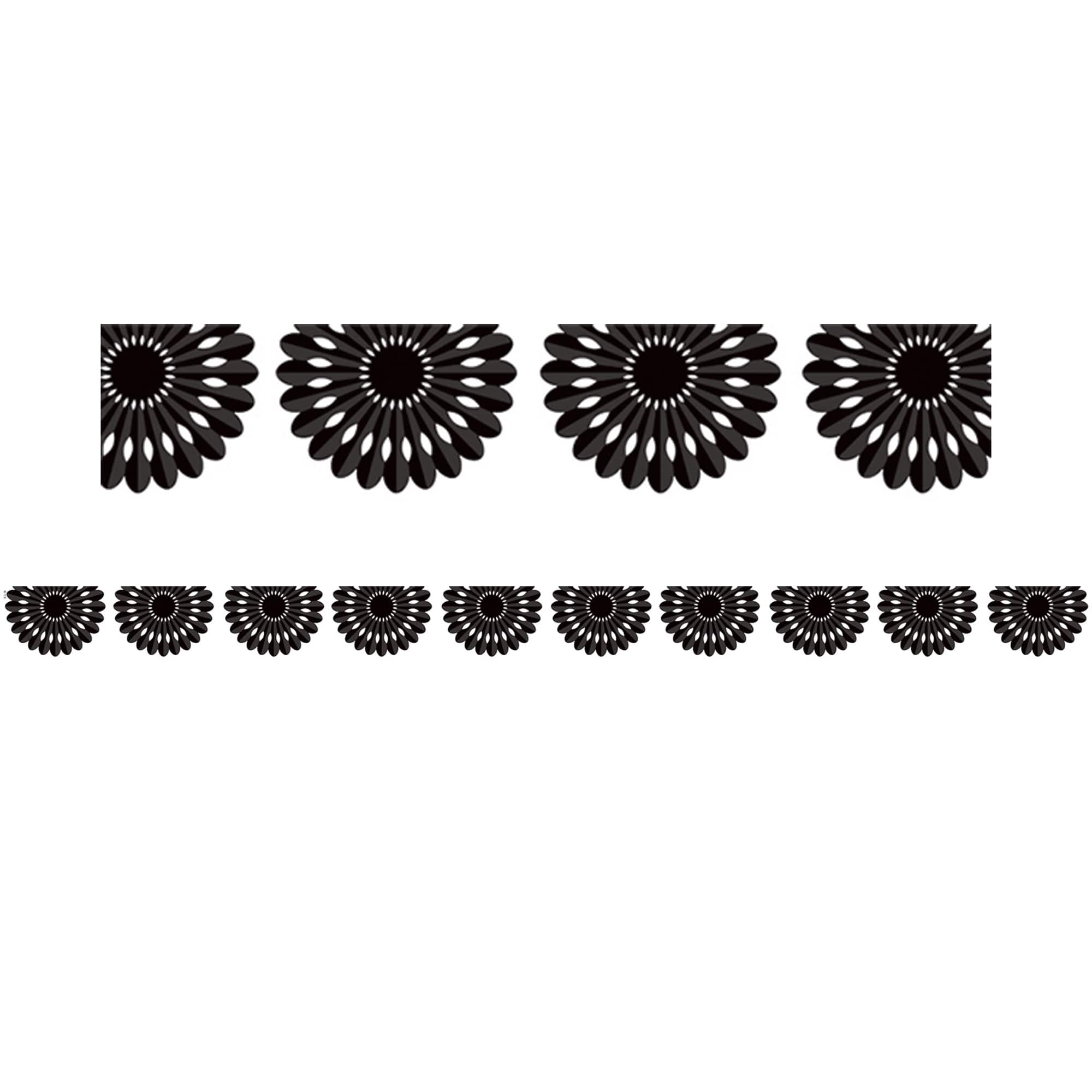 Teacher Created Resources® Black and White Fiesta Die-Cut Border Trim 6 Packs of 12