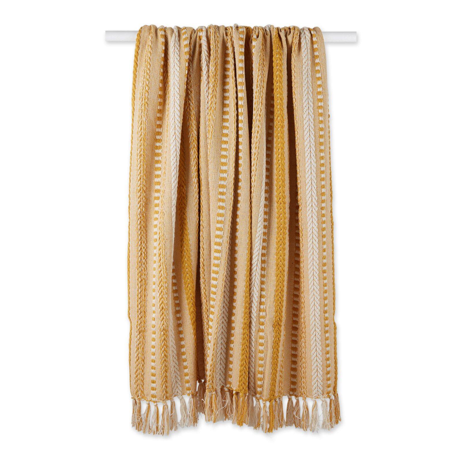 DII&#xAE; Honey Gold Braided Stripe Throw