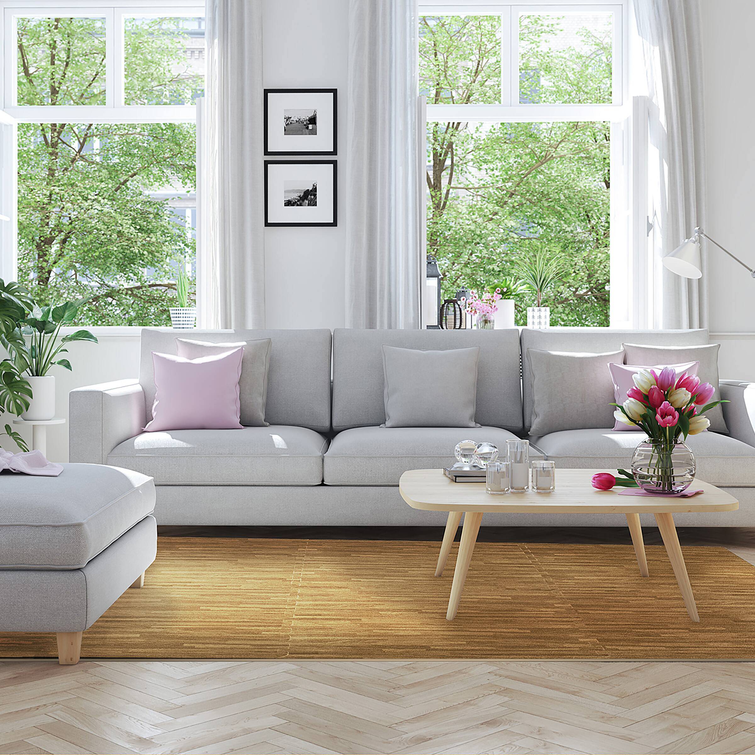 Sorbus 24" Interlocking Floor Tile Mats, 12ct.