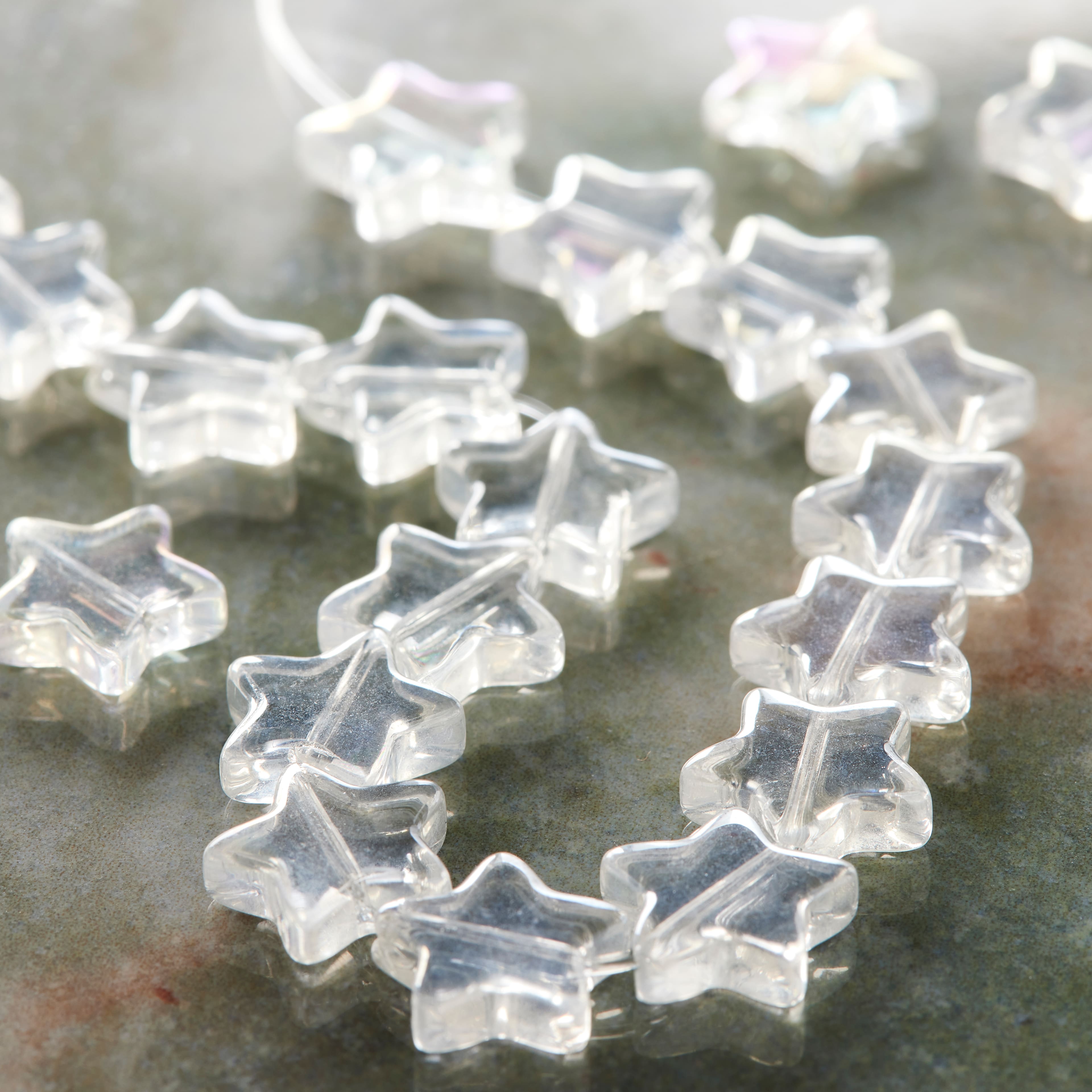 Clear Glass Star Beads by Bead Landing™, 12mm