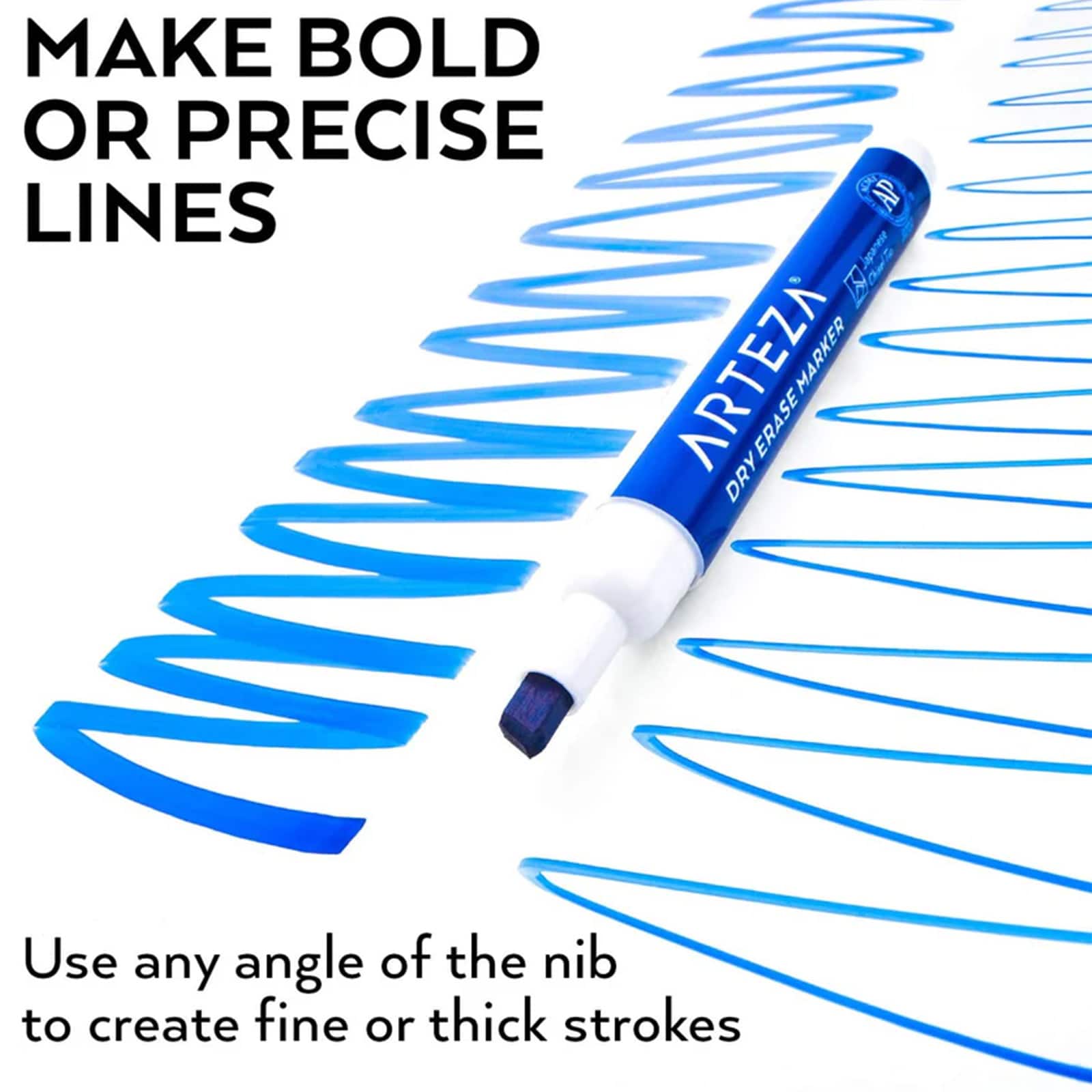 Arteza® Blue Chisel Tip Dry Erase Markers, 36ct.
