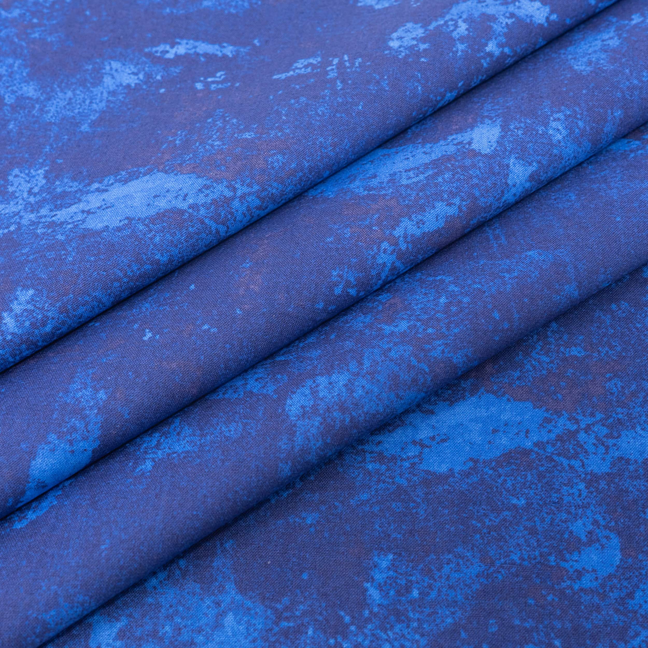 SINGER Dark Blue Grunge Blender Cotton Fabric