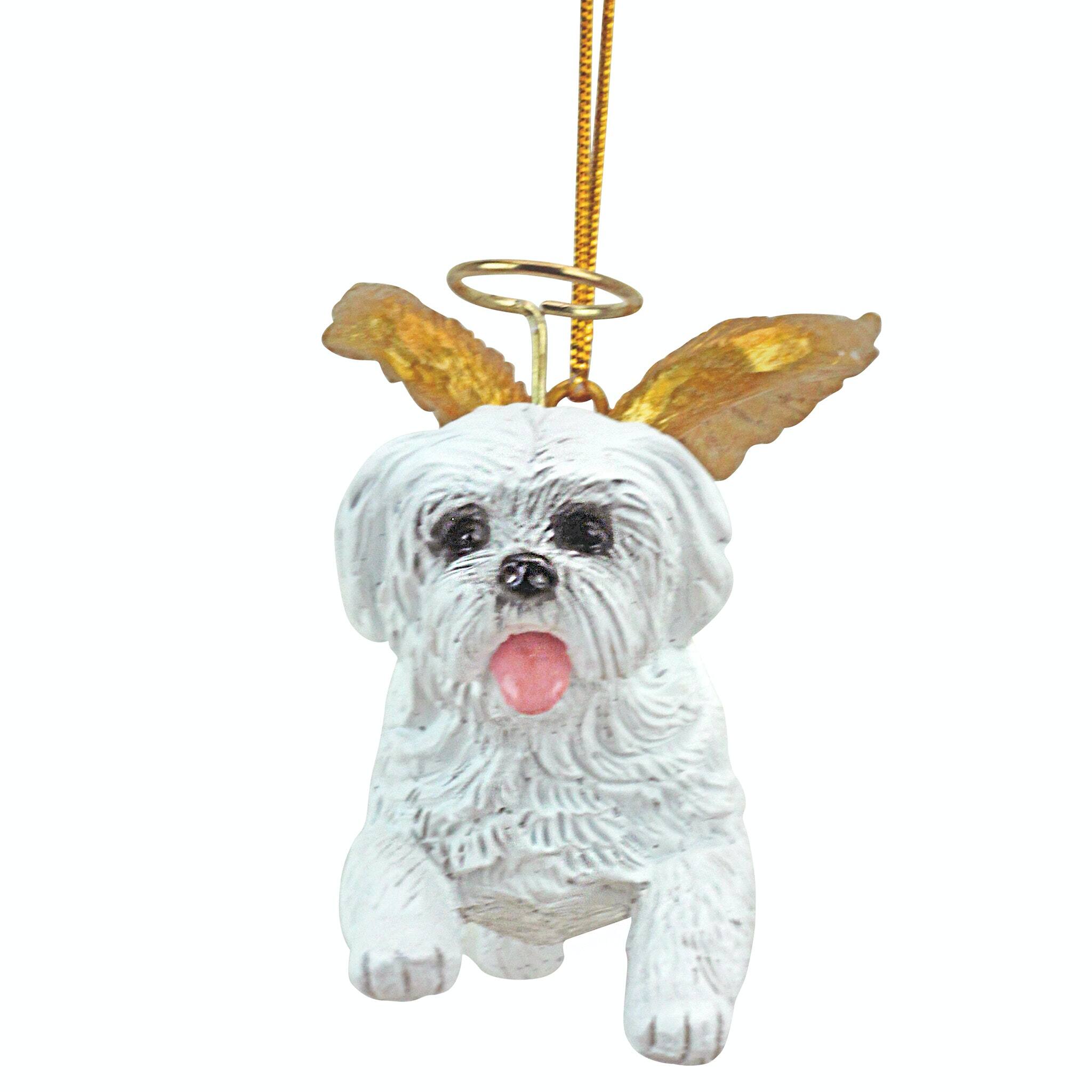 Design Toscano Honor the Pooch Maltese Angel Ornament