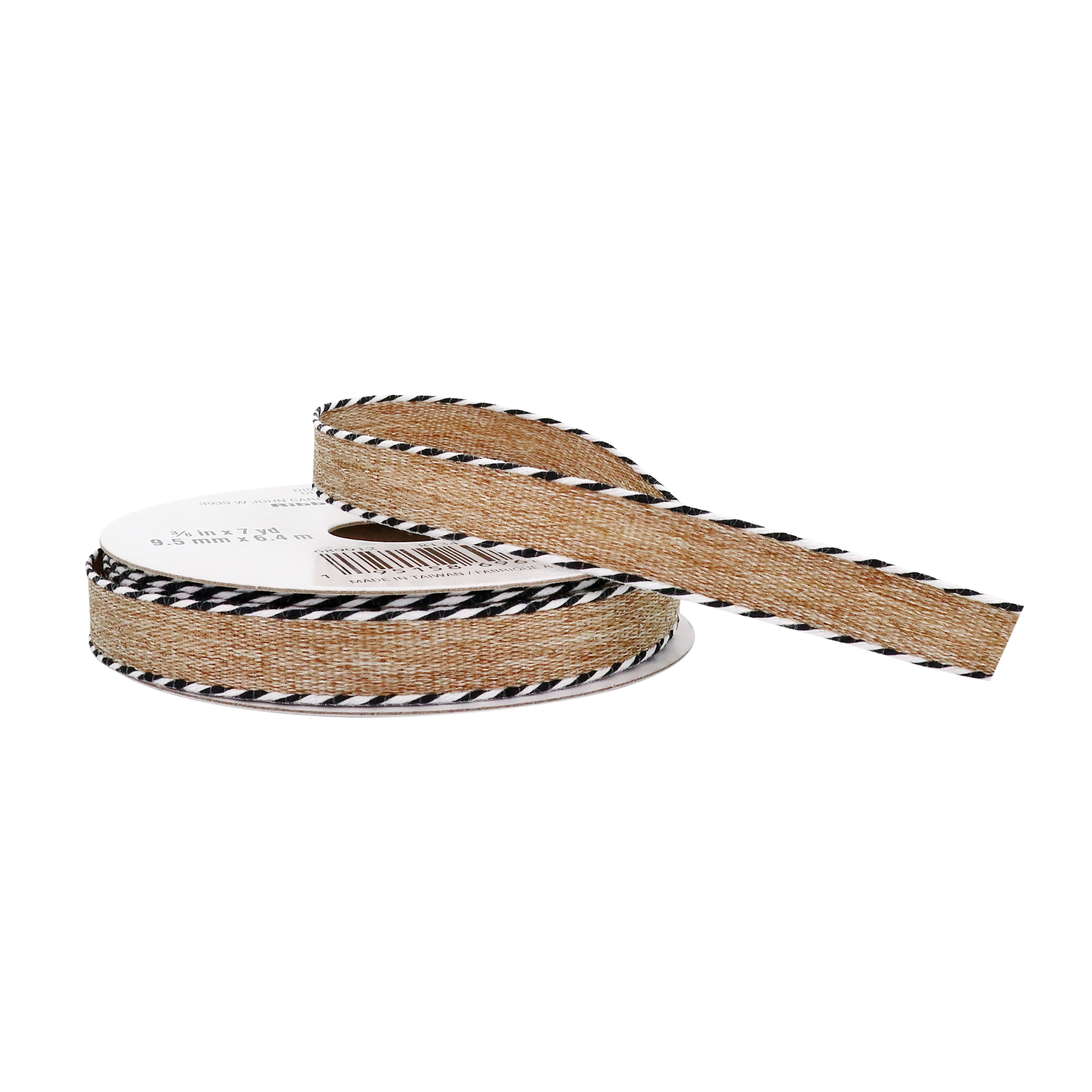 12 Pack: 3/8'' x 7yd. Linen Twist Edge Ribbon by Celebrate It®