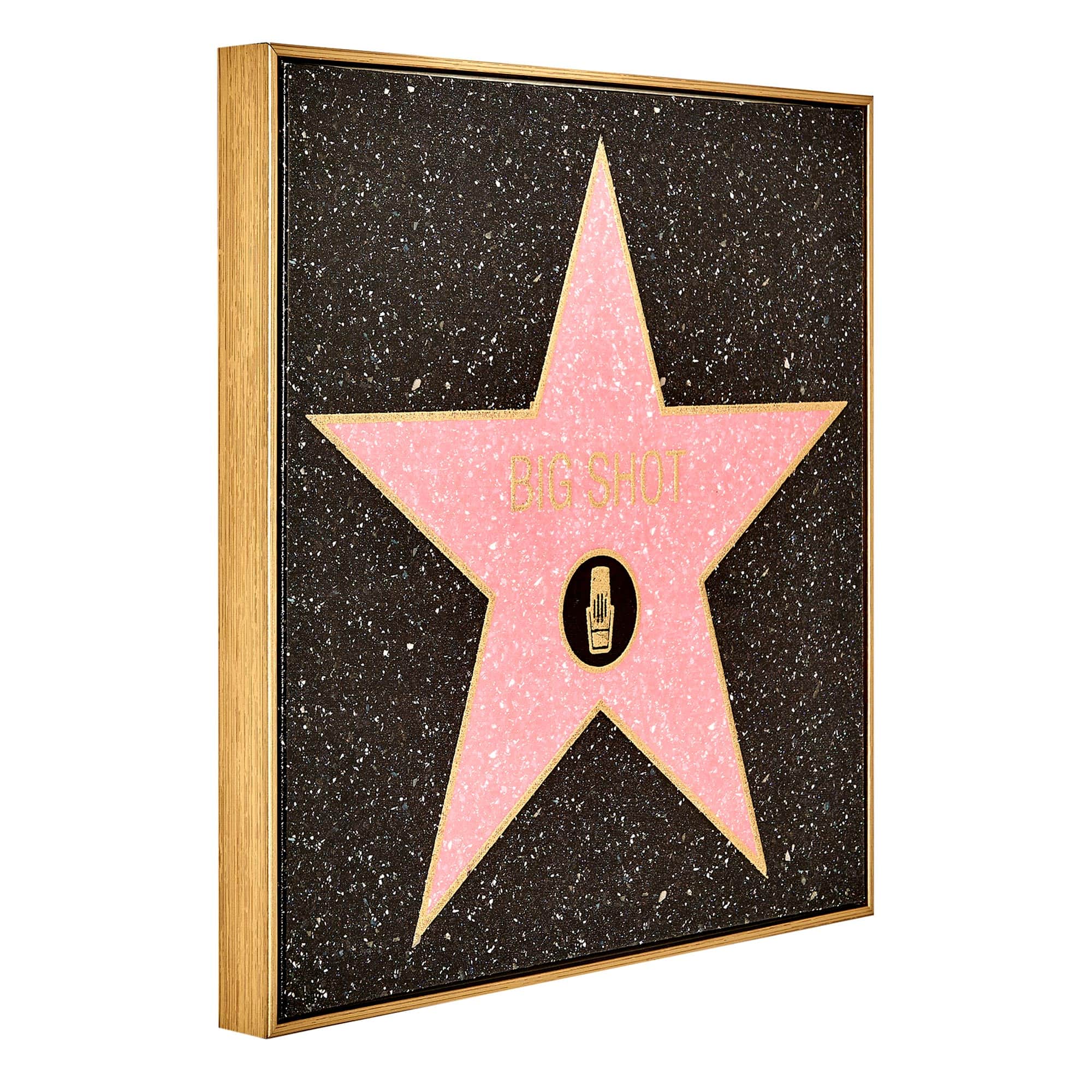 American Art Decor Big Shot Framed Canvas 16" x 16" Wall Decor