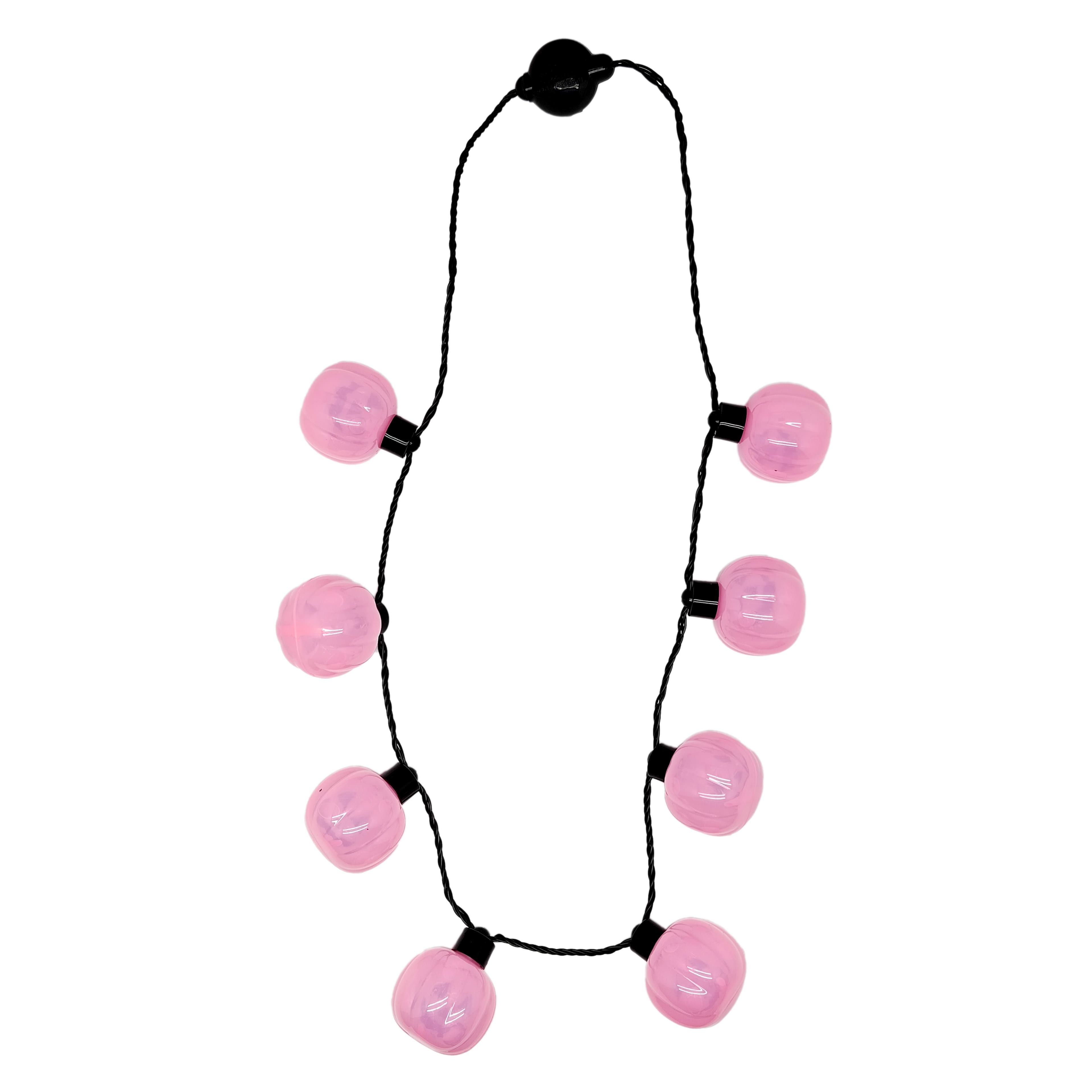 33&#x22; Pink Jack-O&#x27;-Lantern Necklace