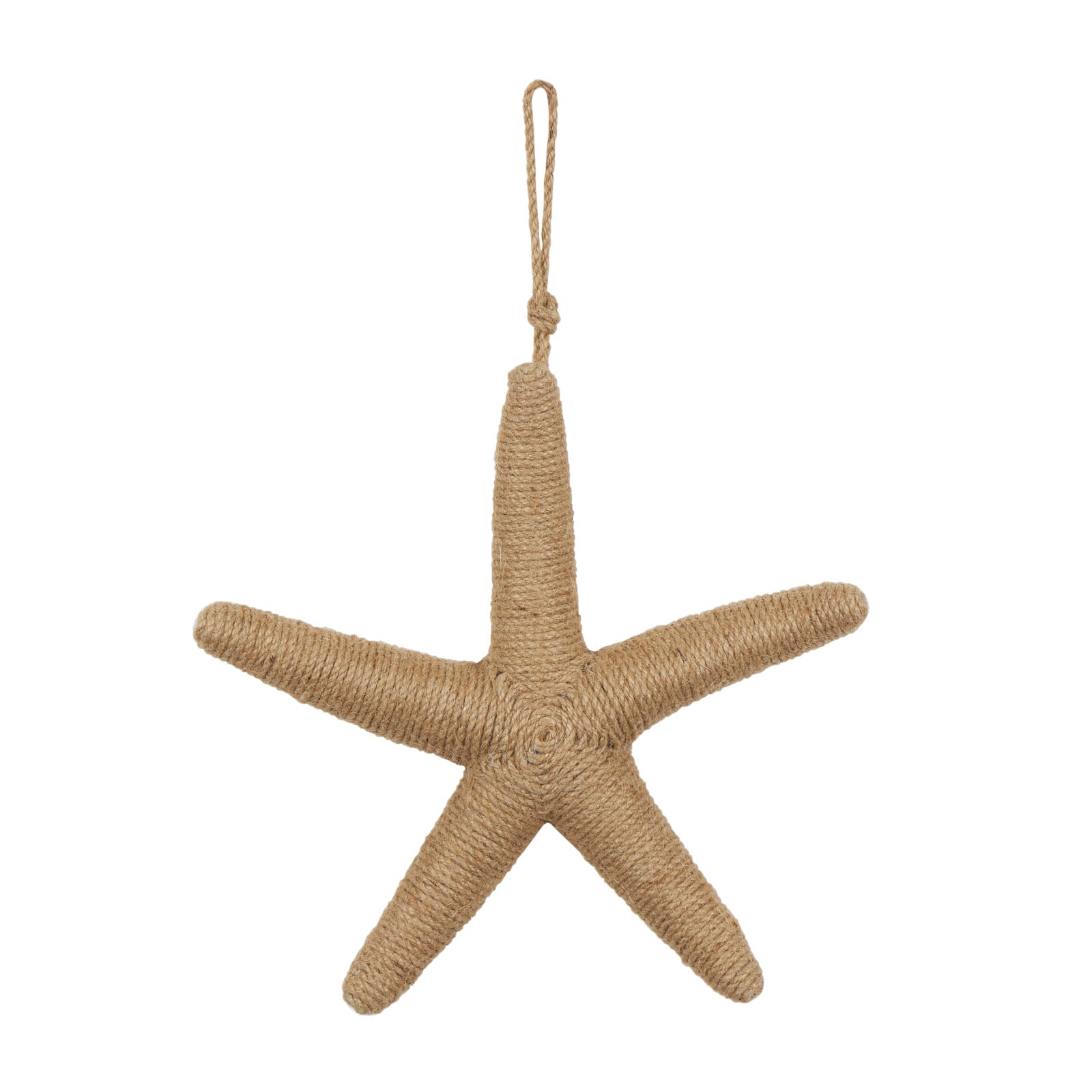 12.5" Handmade Wrapped Jute Starfish Hanging Wall Décor