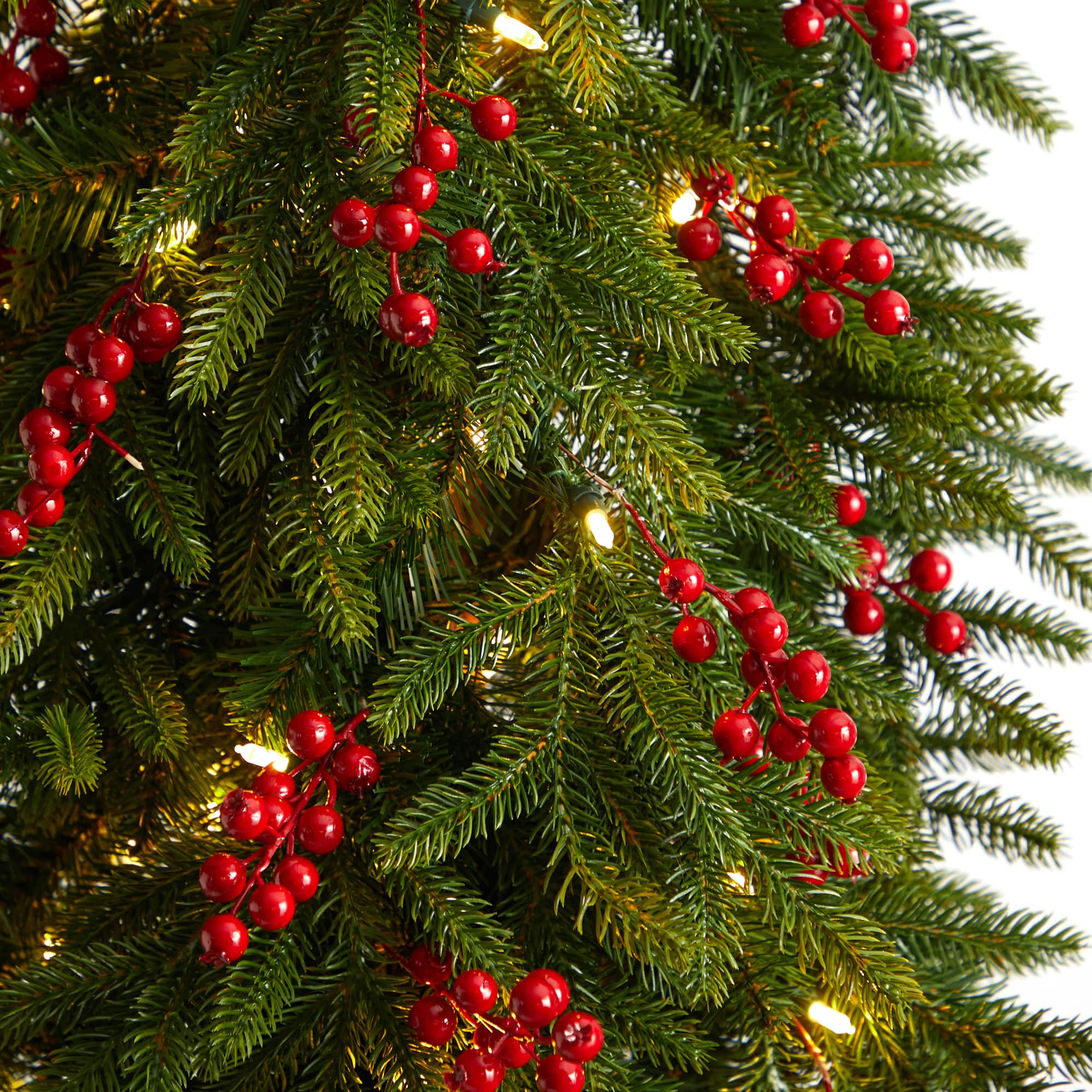 7ft. Pre-Lit Victoria Fir Artificial Christmas Tree, Multi-Color LED Lights