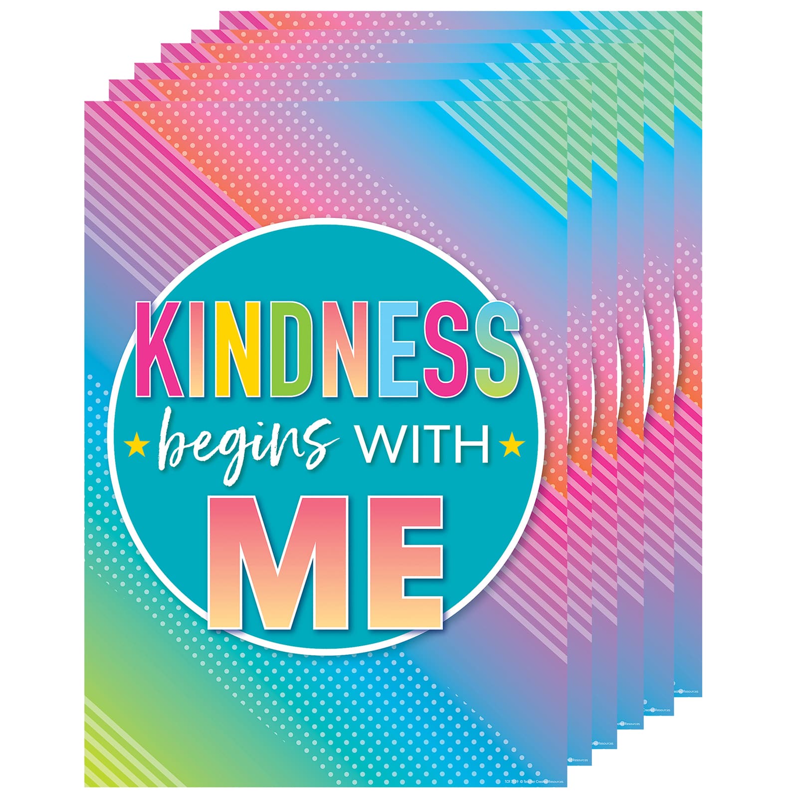 Teacher Created Resources Colorful Vibes Kindness Begins With Me Poster, 6ct. | Michaels®