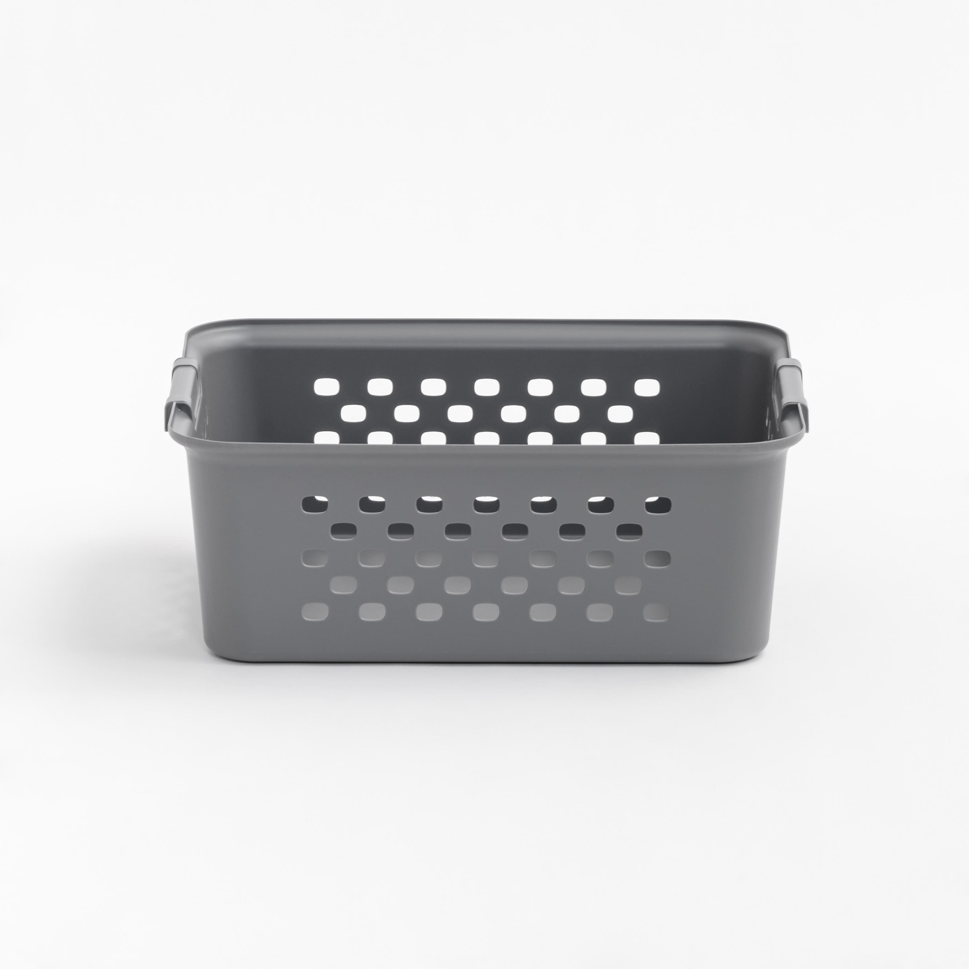 Iris&#xAE; Gray Medium Organizer Storage Basket, 4 Pack