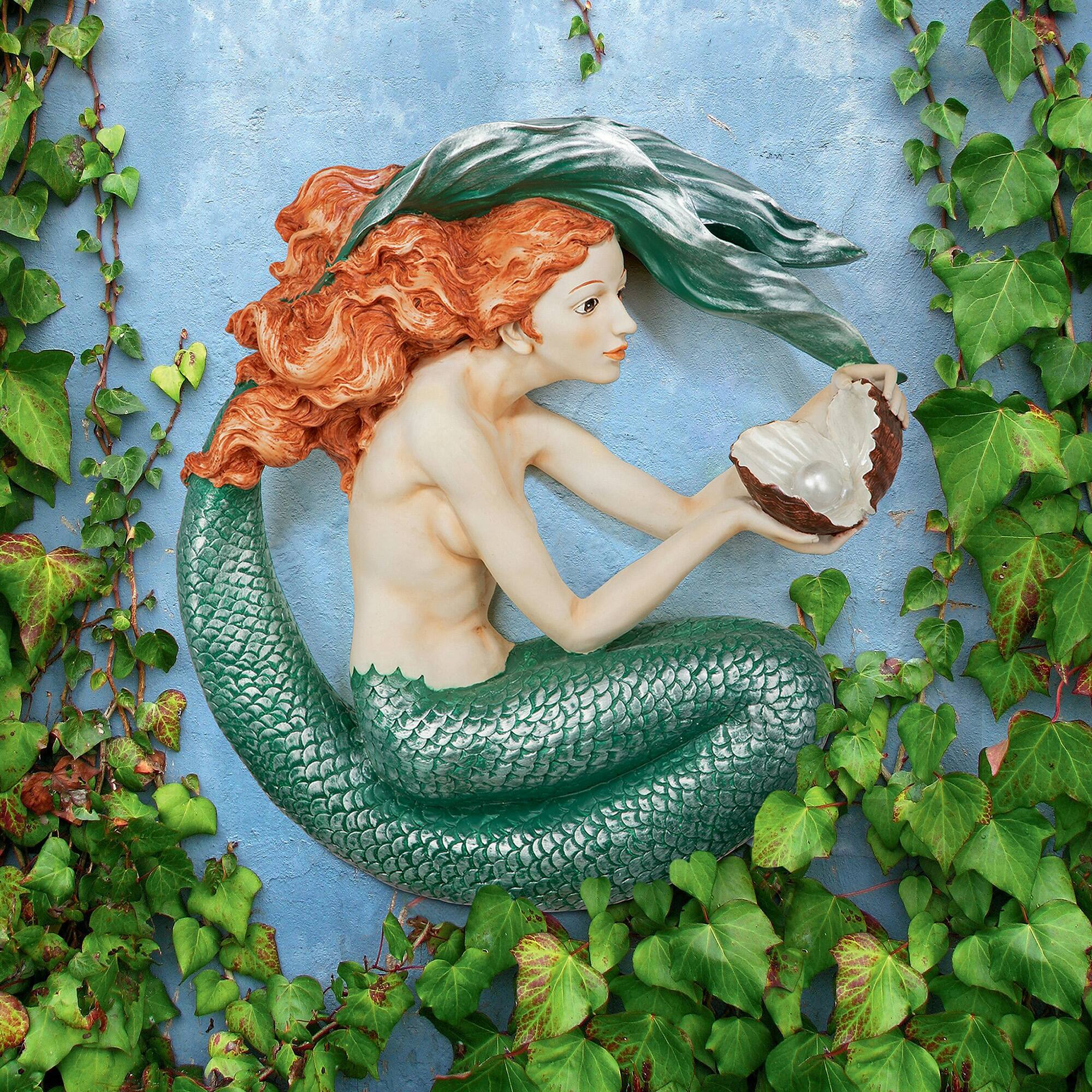 Design Toscano Misty Mae Siren of the Sea Mermaid Wall Sculpture
