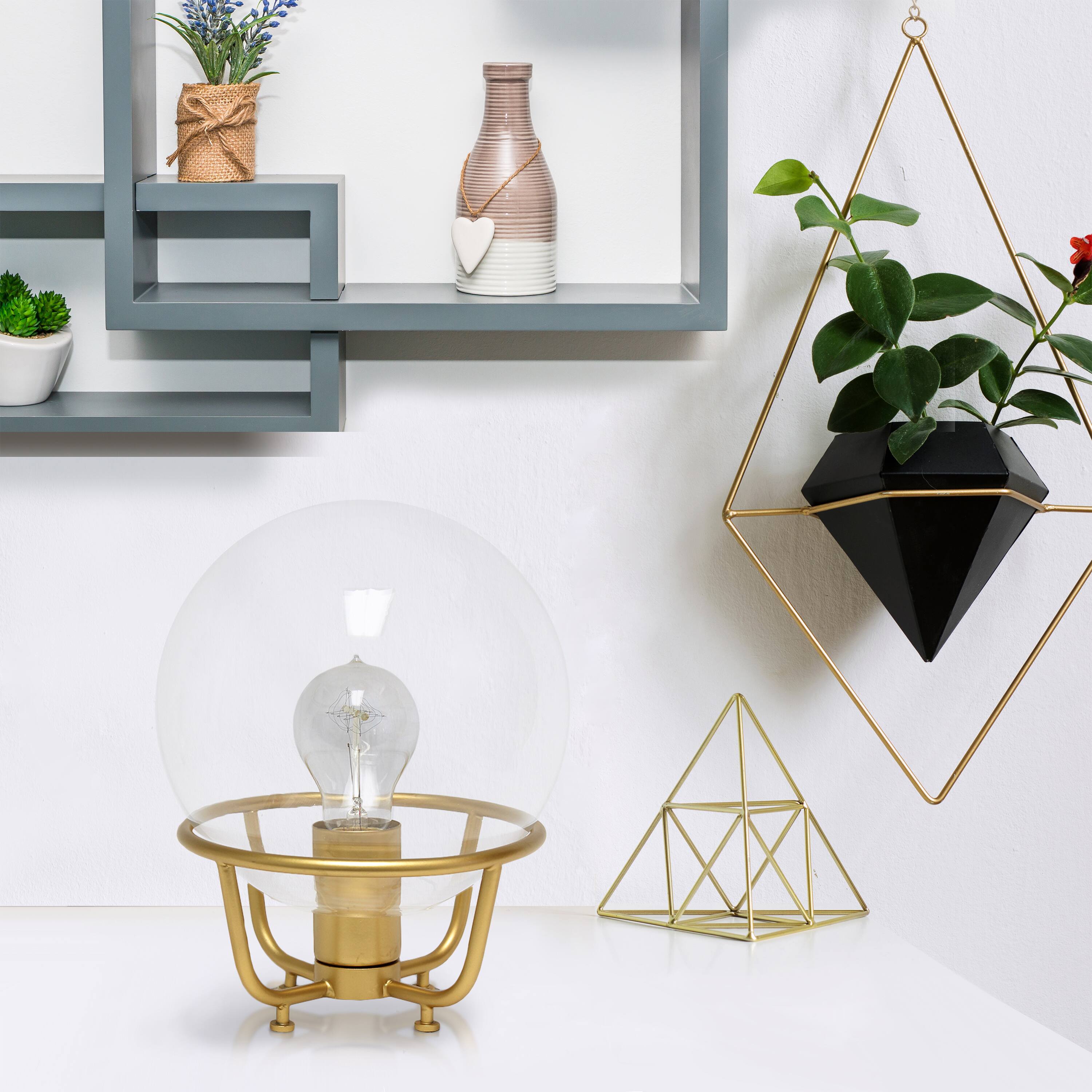 Lalia Home 10&#x22; Old World Globe Glass Table Lamp