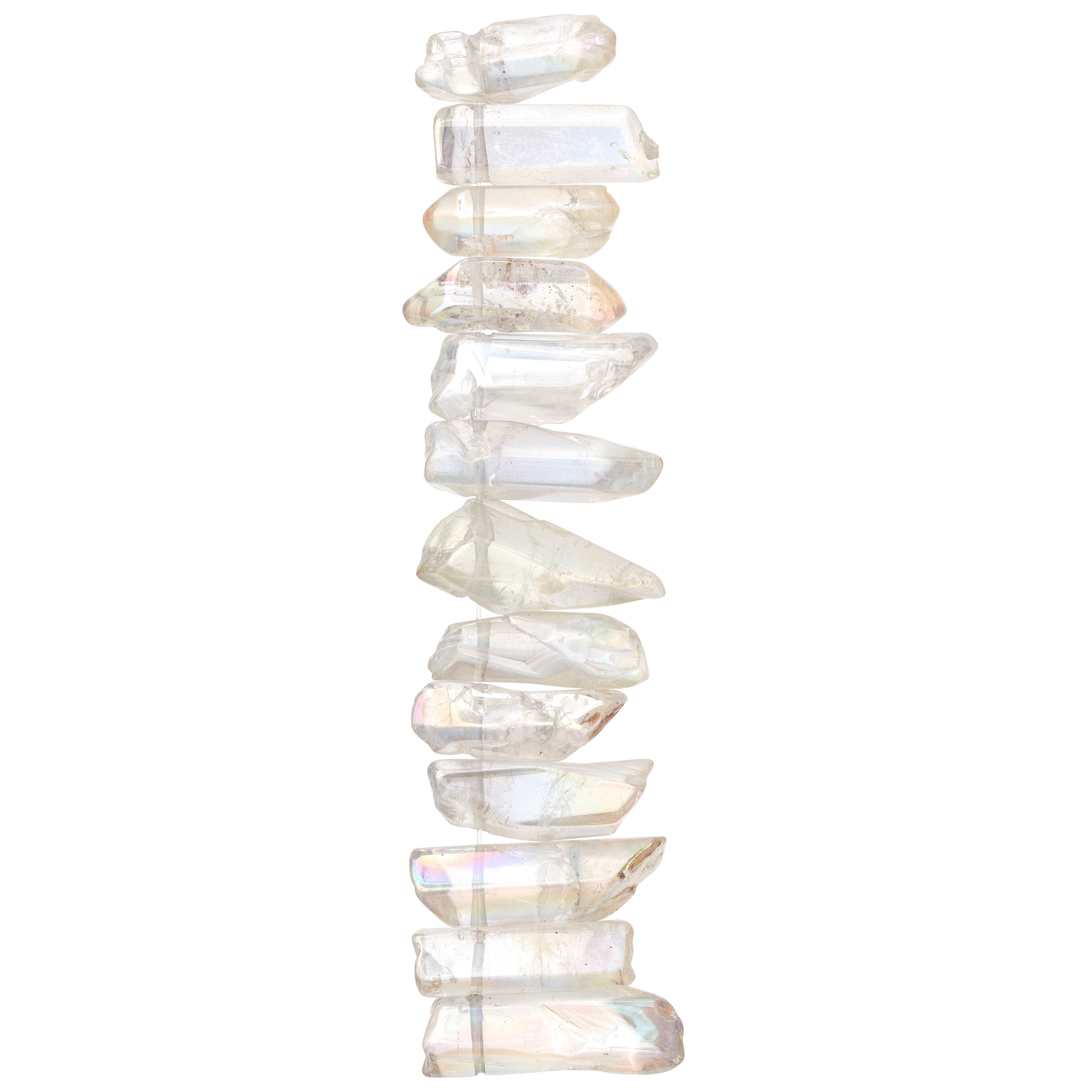 12 Pack: Crystal Stone Quartzite Beads, 30mm by Bead Landing™