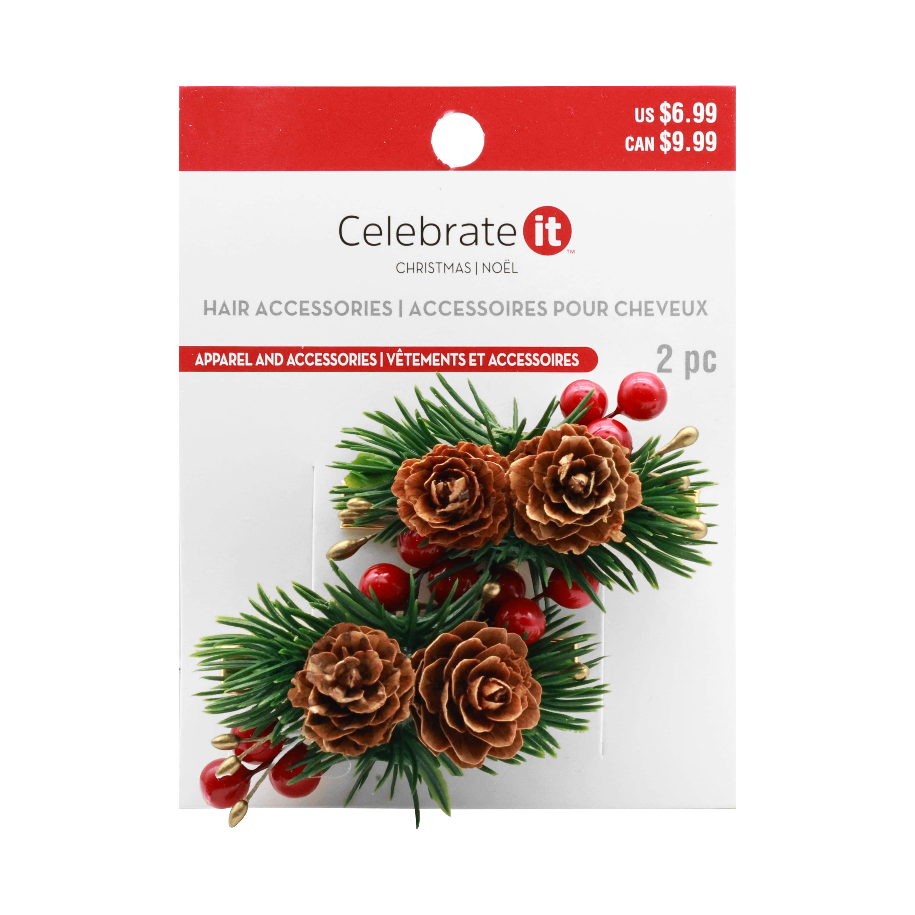 Pinecone &#x26; Berry Hair Clips, 2ct. by Celebrate It&#x2122;