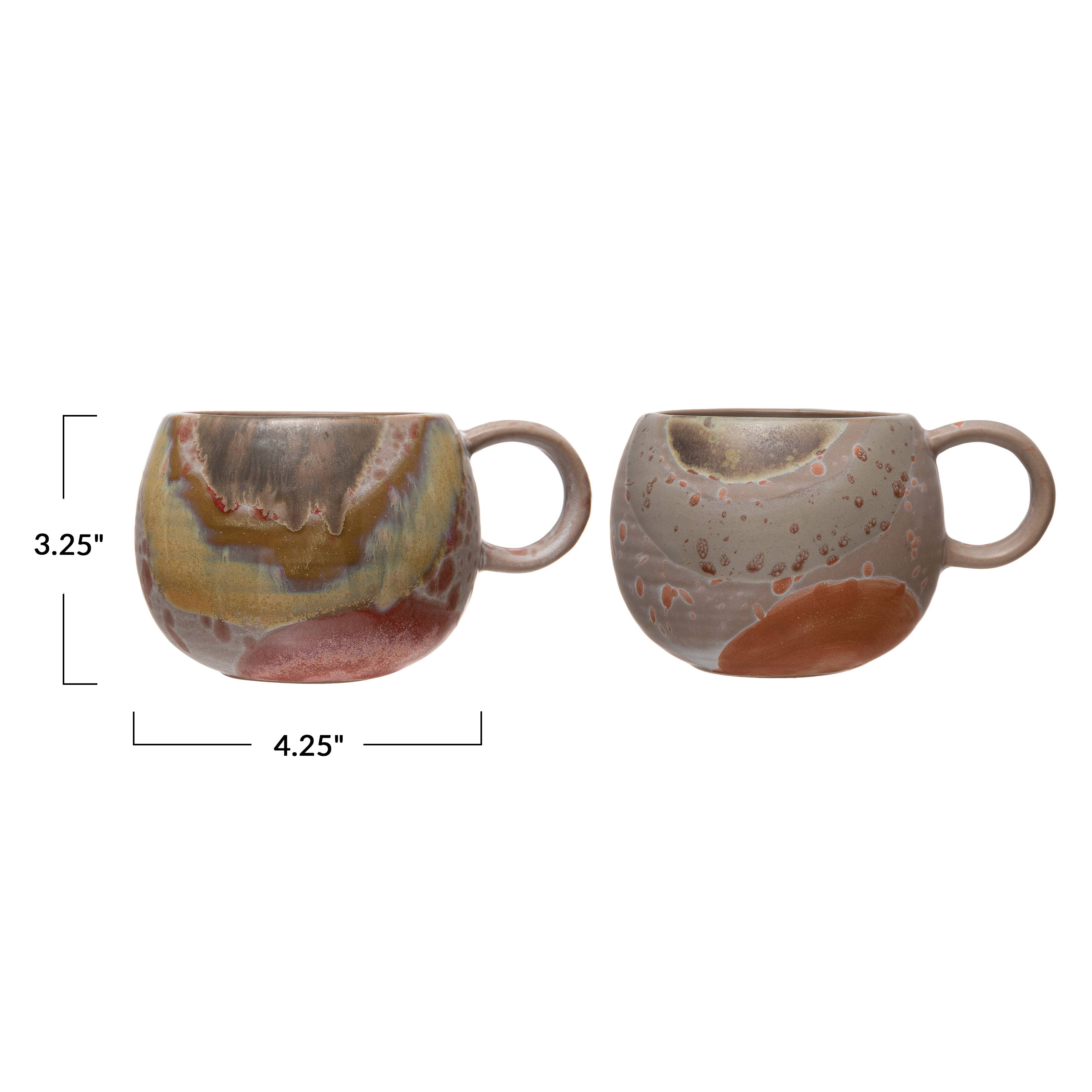 Hello Honey® Multicolor Reactive Glazed Stoneware Mug Set