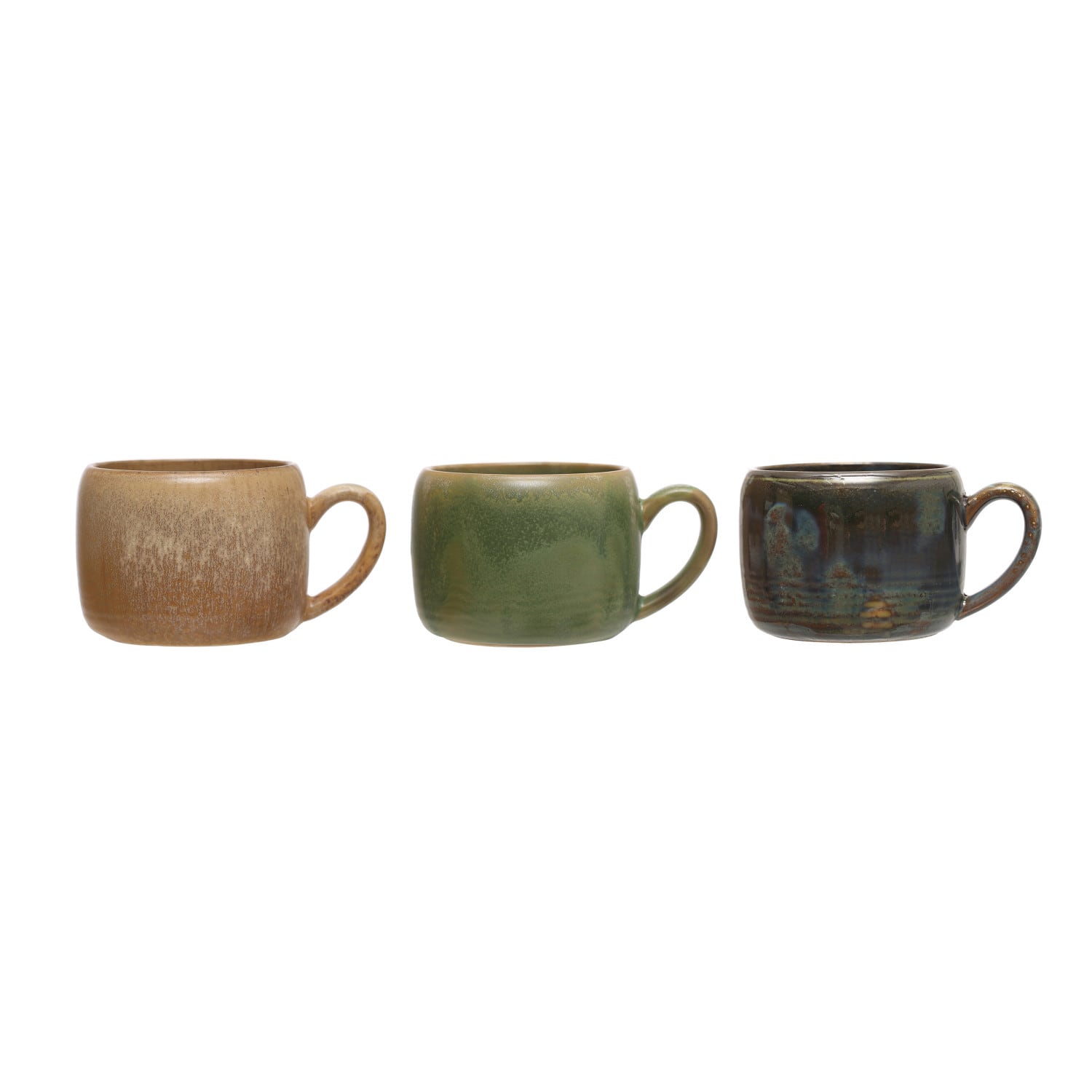 Hello Honey® 5.5" Rustic Stoneware Mug Set