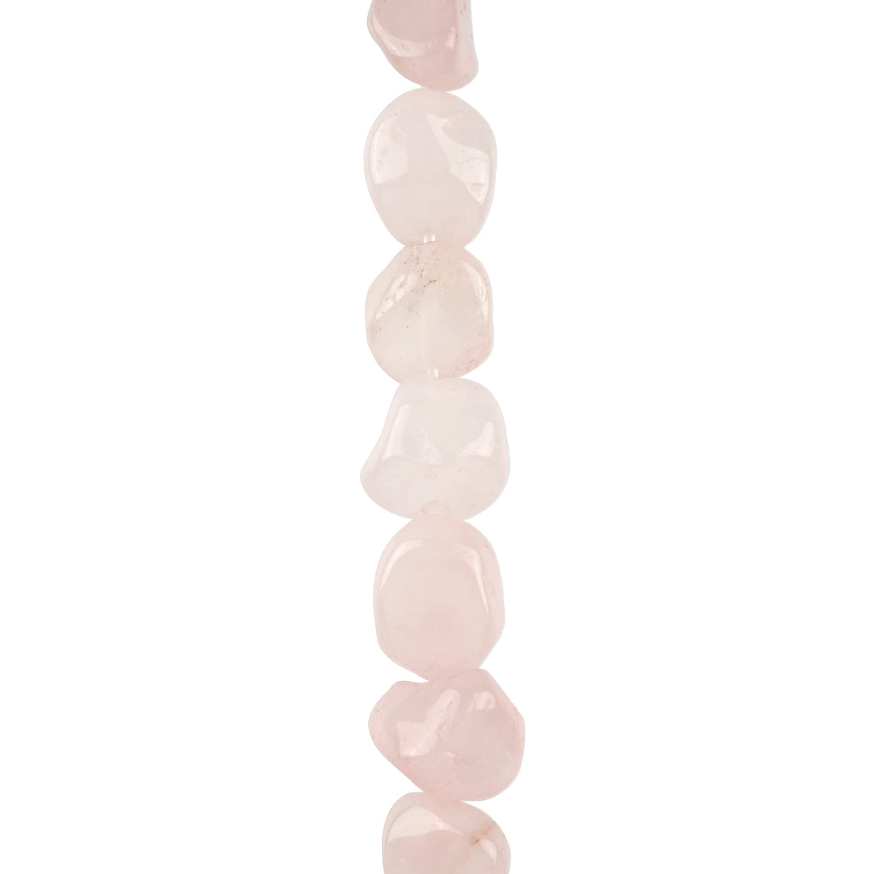 12 Pack: Rose Quartz Potato Beads by Bead Landing™