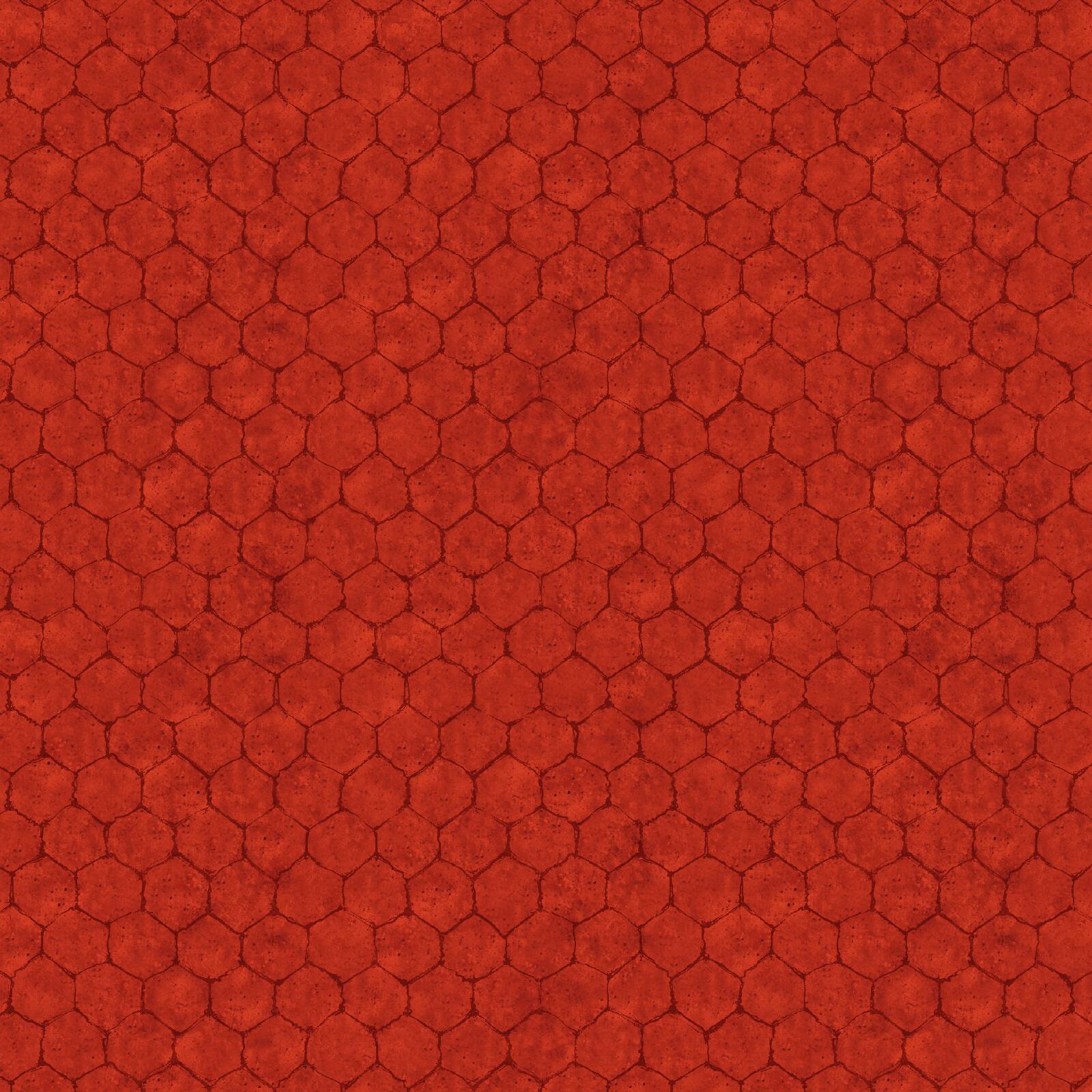 Springs Creative Crown Roost Red Chicken Wire Cotton Fabric