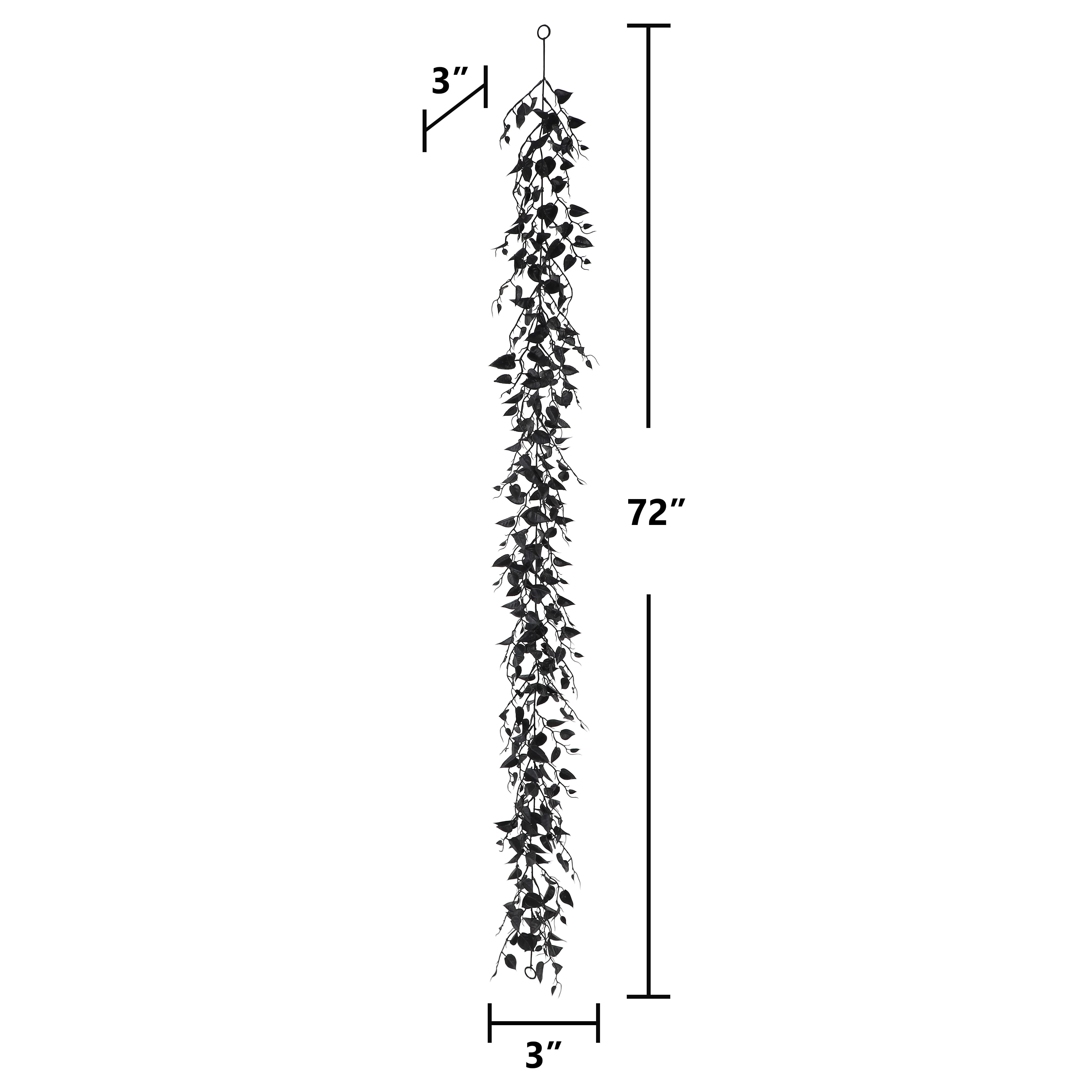 6ft. Black Leaves Garland by Ashland&#xAE;