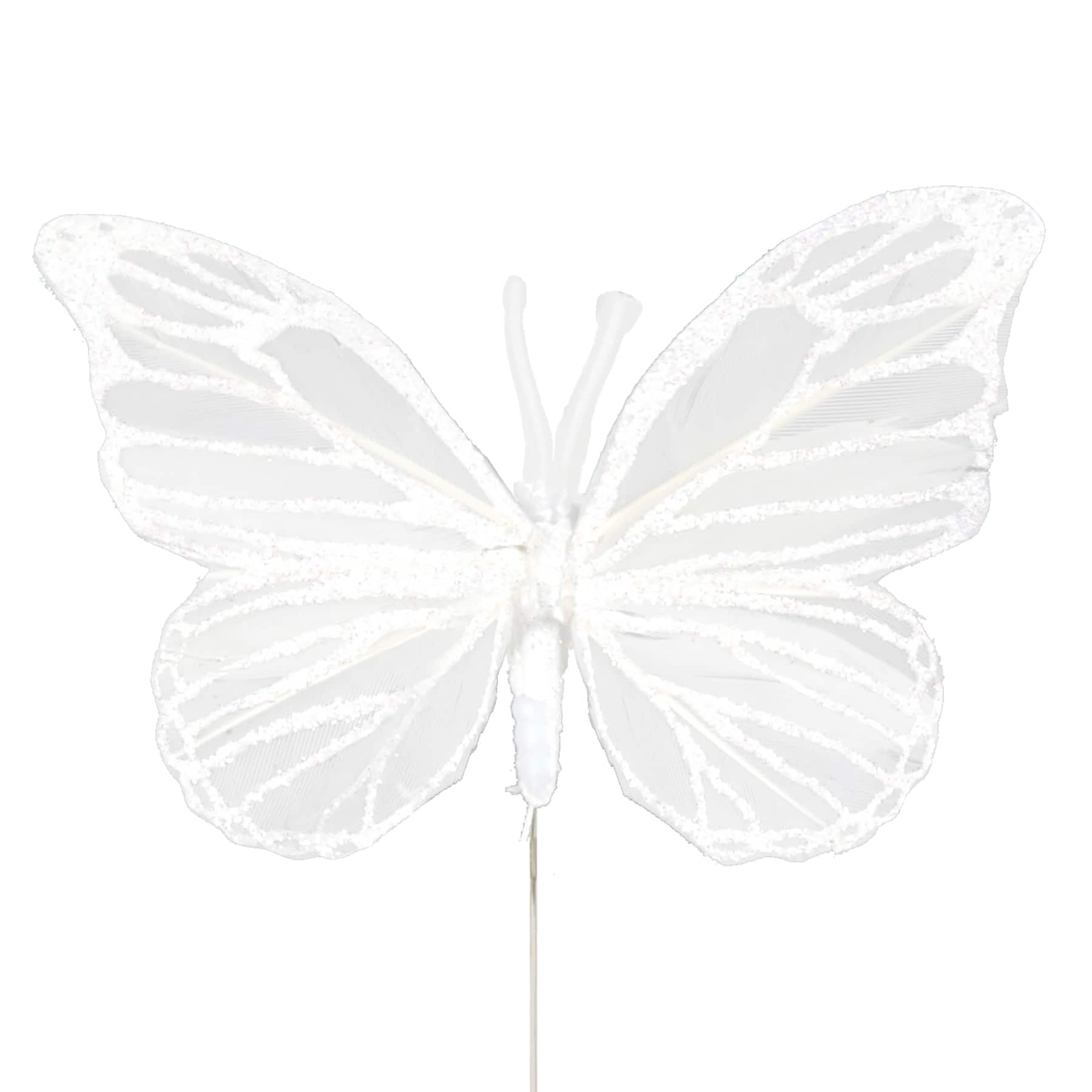 4" White Feather Butterflies, 5ct. by Ashland®