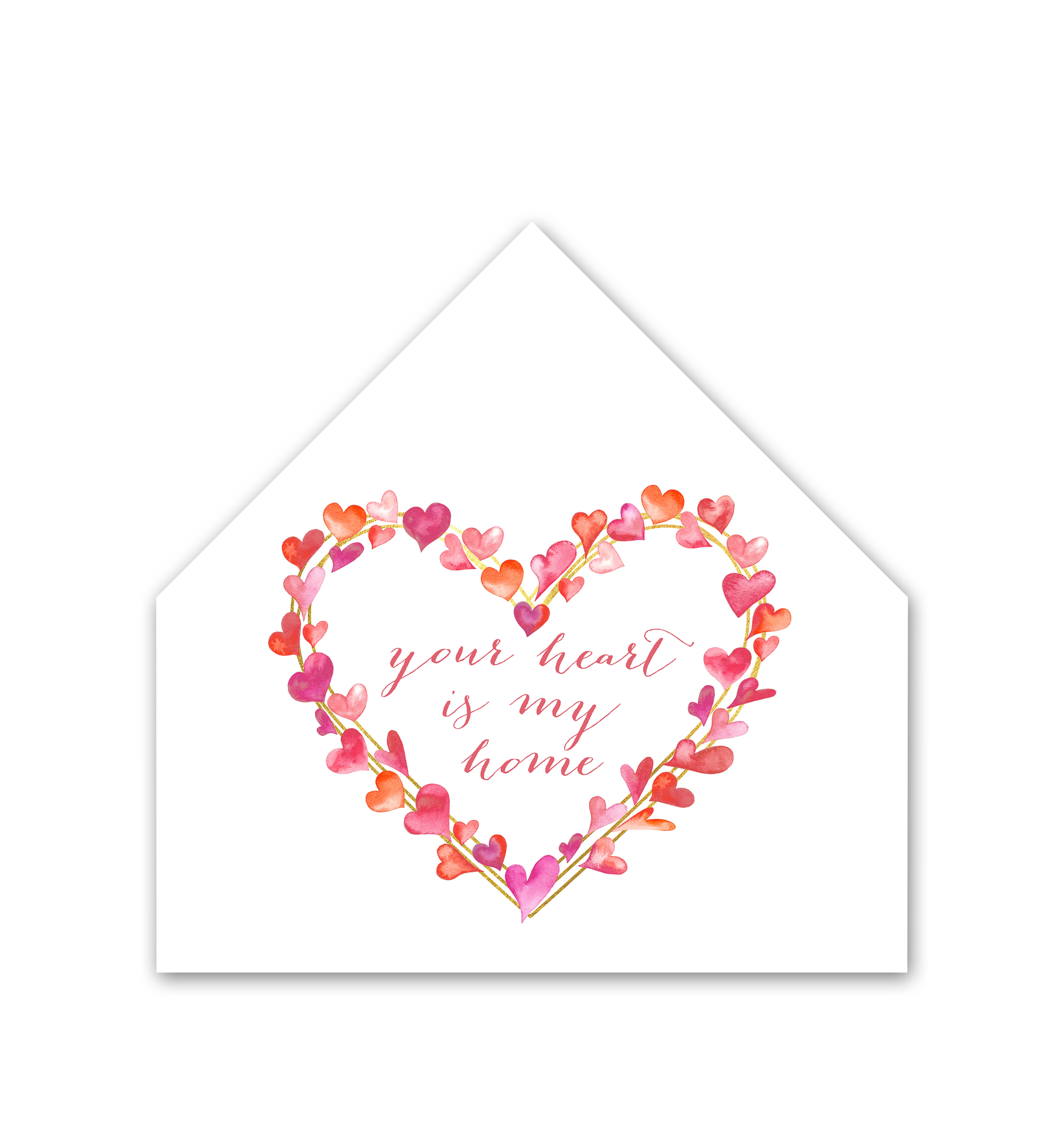 Heart Shaped Wreath House Shaped Canvas by Designs Direct in Pink | 12 x 12 | Michaels