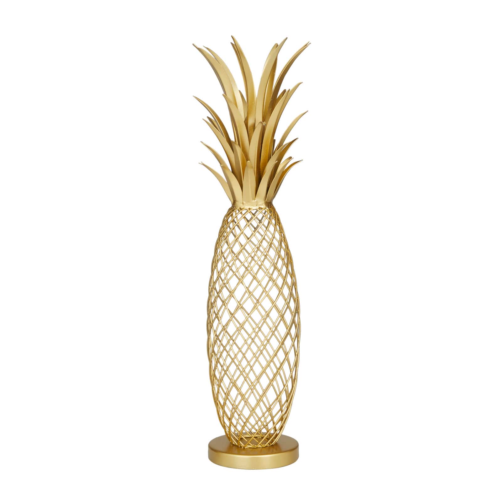 Gold Metal Glam Sculpture, 16&#x22; x 4&#x22; x 5&#x22;