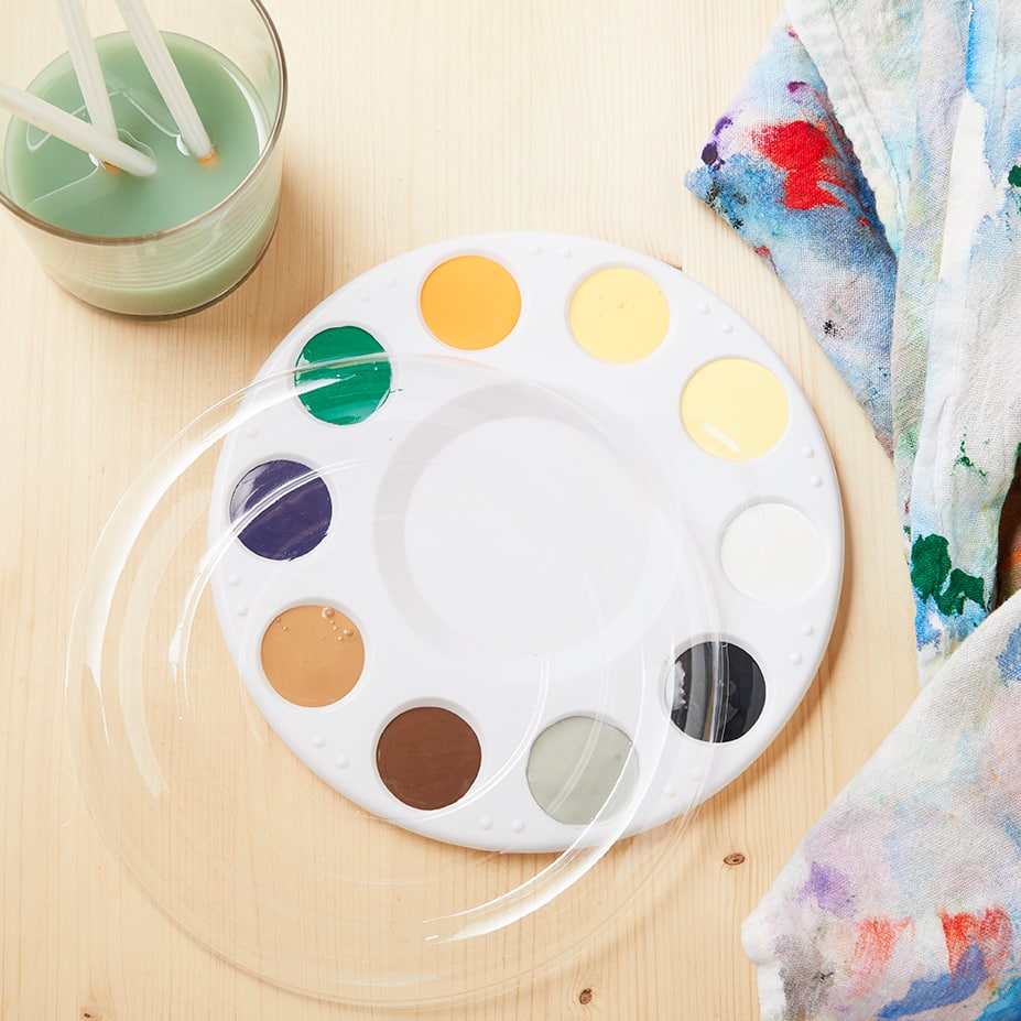 10-Well Paint Palette with Lid by Craft Smart&#xAE;